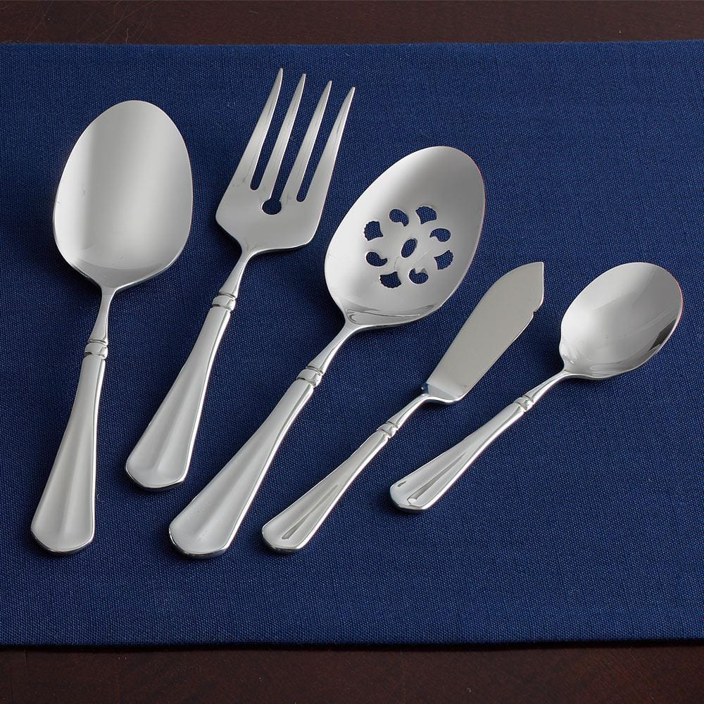 French Countryside® 65-Piece Stainless Steel Flatware Set - Service for 12 People - Elegant Dinnerware for Formal Dining, Holiday Entertaining & Wedding Gifts