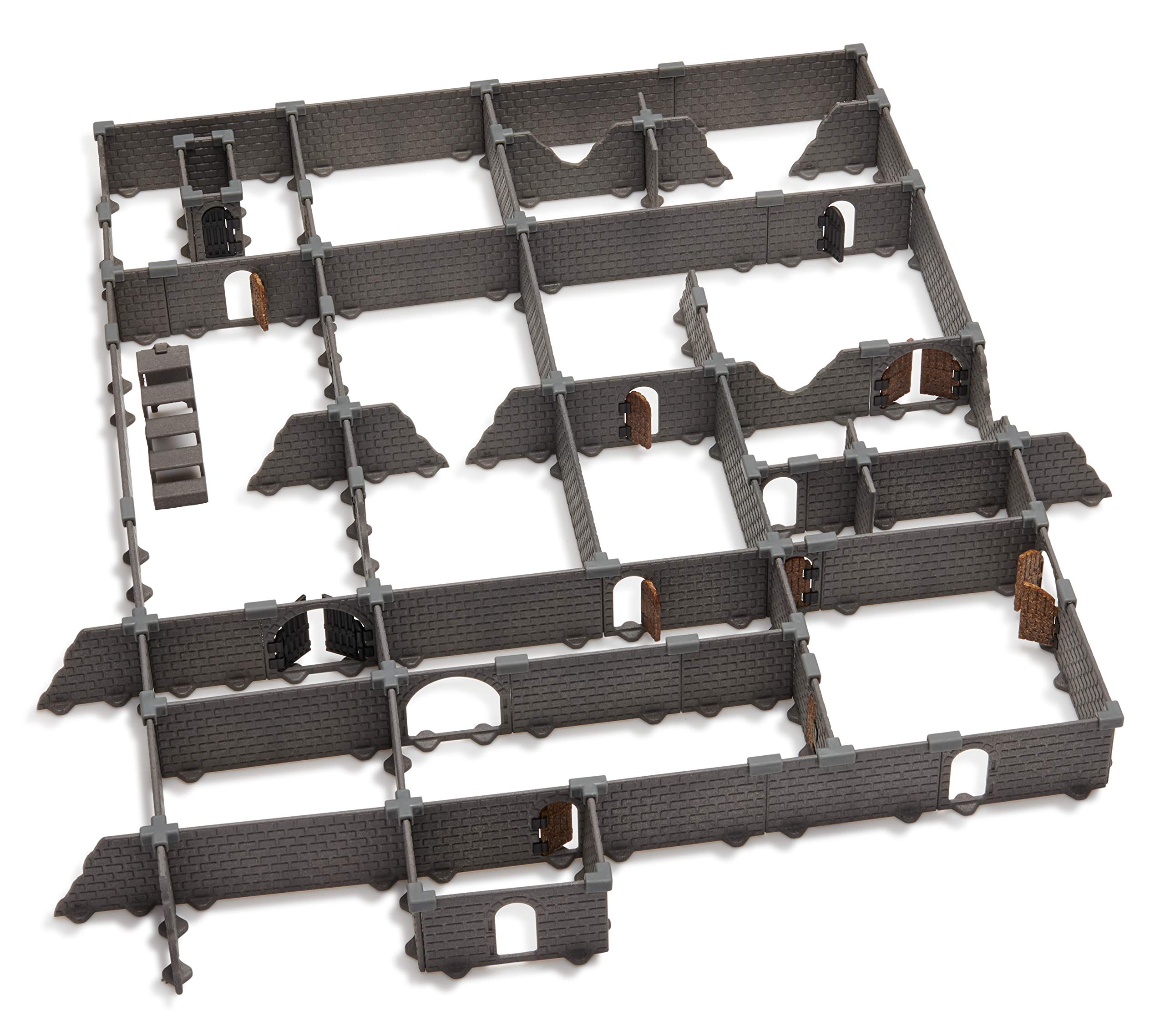 Dungeon Terrain Set for Tabletop RPGs - 100+ Mini Castle Cavern Tiles (4sqft, 16 Rooms) for DND, Dungeons & Dragons, Pathfinder & War Gaming | Perfect for Fantasy Battle Maps & RPG Campaigns