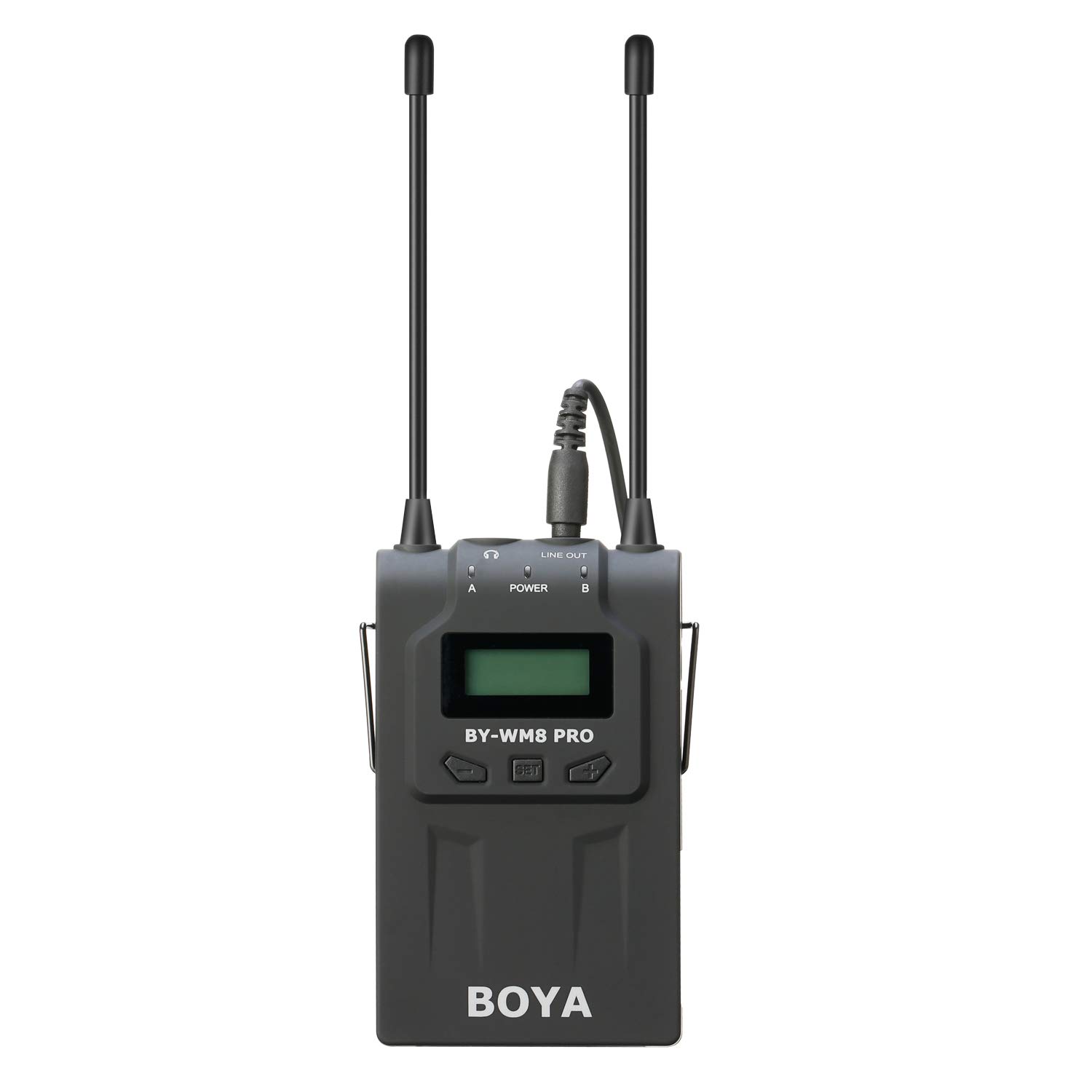 BOYA RX8 Pro Dual-Channel Wireless Lavalier Mic Receiver with 3.5mm Output & Camera Shoe Mount - Compatible with by-WM8 PRO System - Perfect for Vlogging, Interviews, and Live Streaming