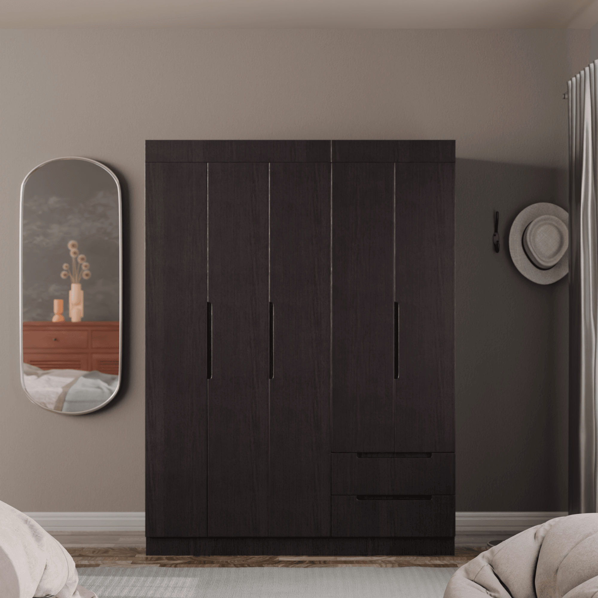 Harrison 5-Door Open Wardrobe Closet - Spacious Storage for Bedroom, Walk-In Closet & Dressing Room Organization