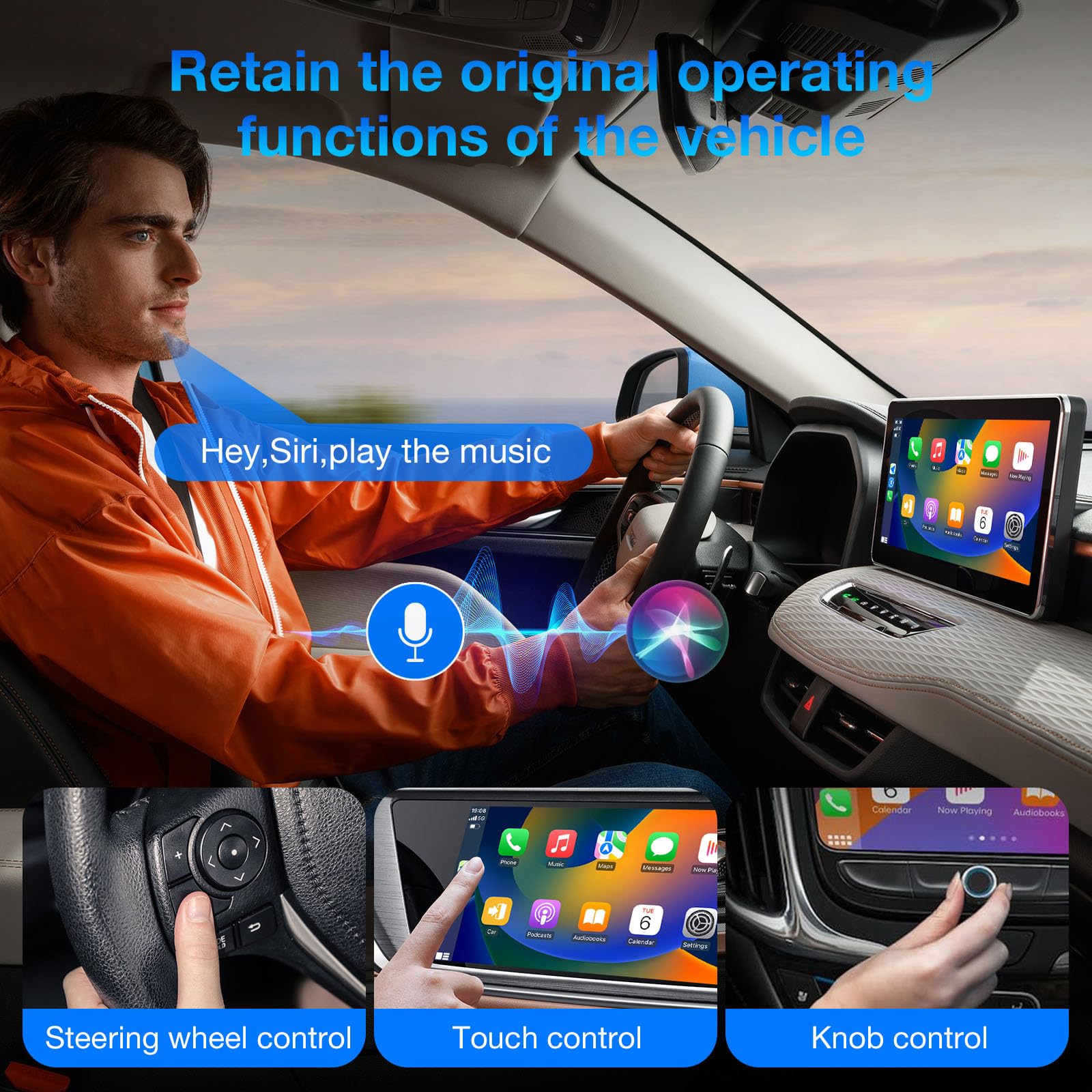 Wireless Apple CarPlay & Android Auto Adapter - 2025 Plug & Play Bluetooth Dongle for iPhone iOS 10+/Android 11+ - Convert Wired to Wireless CarPlay - Perfect for Tesla, Toyota, Honda & More Cars