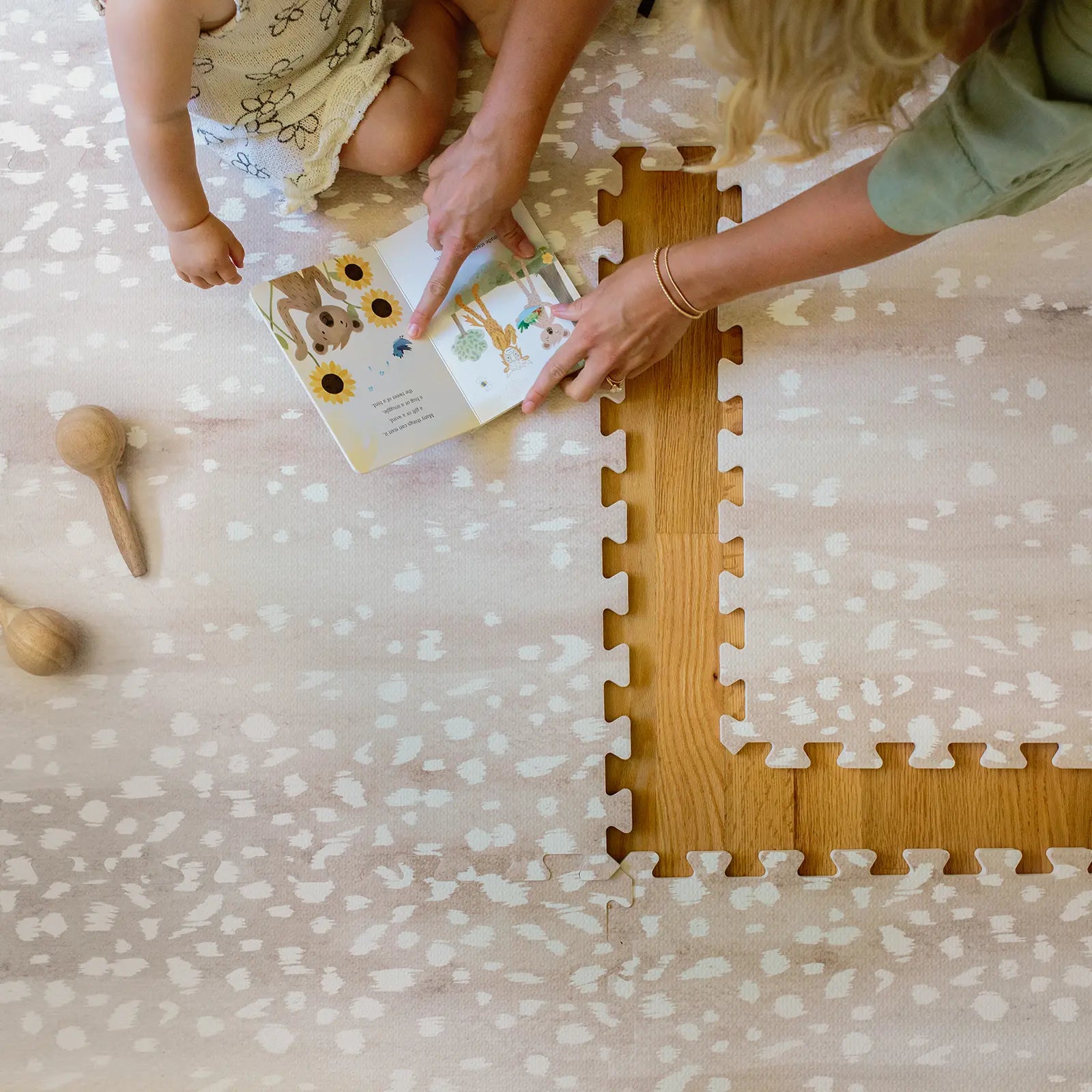 Little Nomad Play Mat for Babies & Toddlers - Soft, Non-Toxic Foam Floor Mat for Playtime, Crawling & Learning - Perfect for Nursery, Daycare & Home Use - Fawn Design