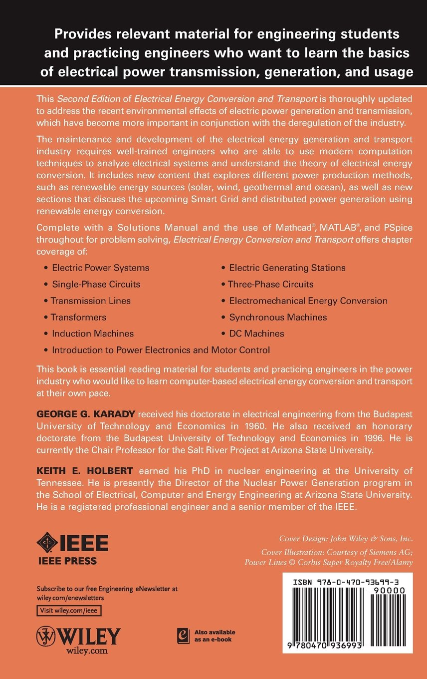 Electrical Energy Conversion and Transport: Interactive Computer-Based Learning for Power Systems | Study Guide for Engineers & Students | Online Course & Simulation Tool