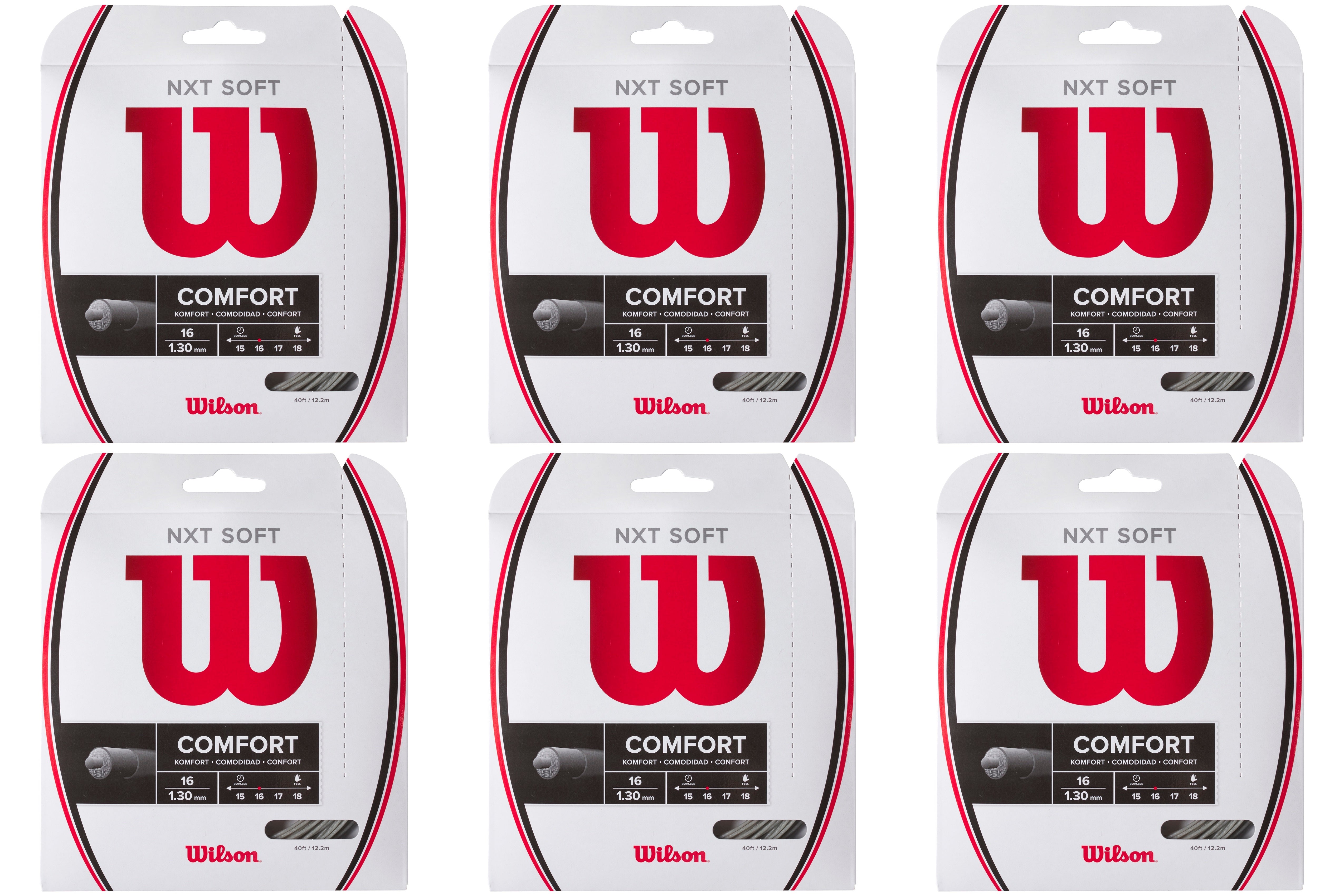 Wilson NXT Soft Silver Tennis String - Premium Synthetic Gut for Enhanced Control & Comfort | Perfect for Competitive Play & Recreational Tennis