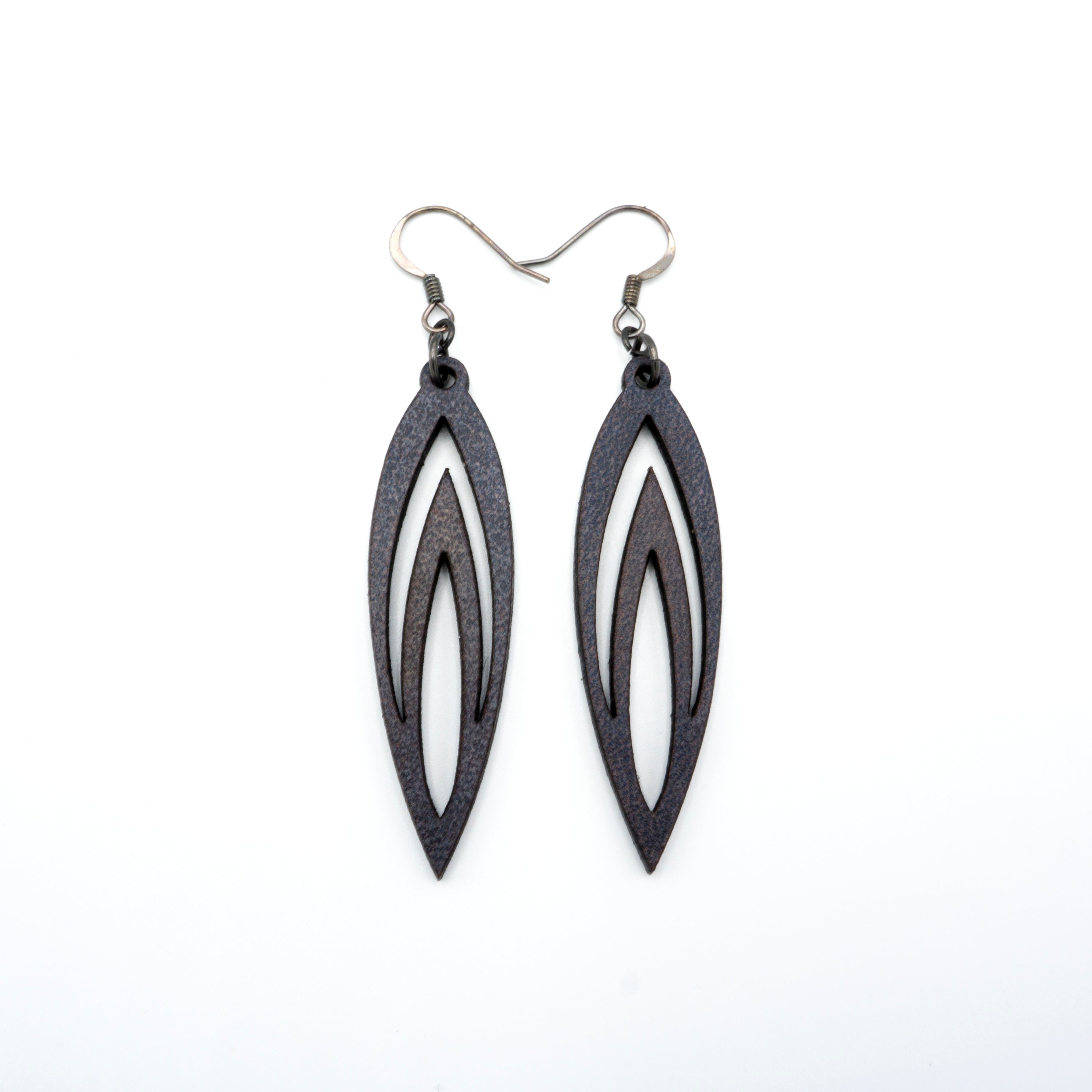 Totem 08 [S] Blue Leather Earrings for Women - Boho Chic Handmade Dangle Drop Earrings for Casual Wear, Parties & Festivals