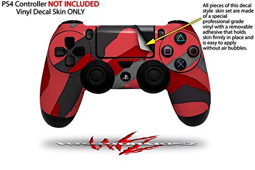 Original Sony PS4 DualShock Controller Skin - Camouflage Red Design for PlayStation 4 Slim & Pro Models | Protective Cover for Gaming, Travel & Home Use (Controller Not Included)