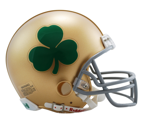 Notre Dame Shamrock Riddell Mini Helmet - Collectible Football Memorabilia for Fans, Sports Enthusiasts & Home Decor | Perfect for Game Day, Man Cave, Office Display & Gifts