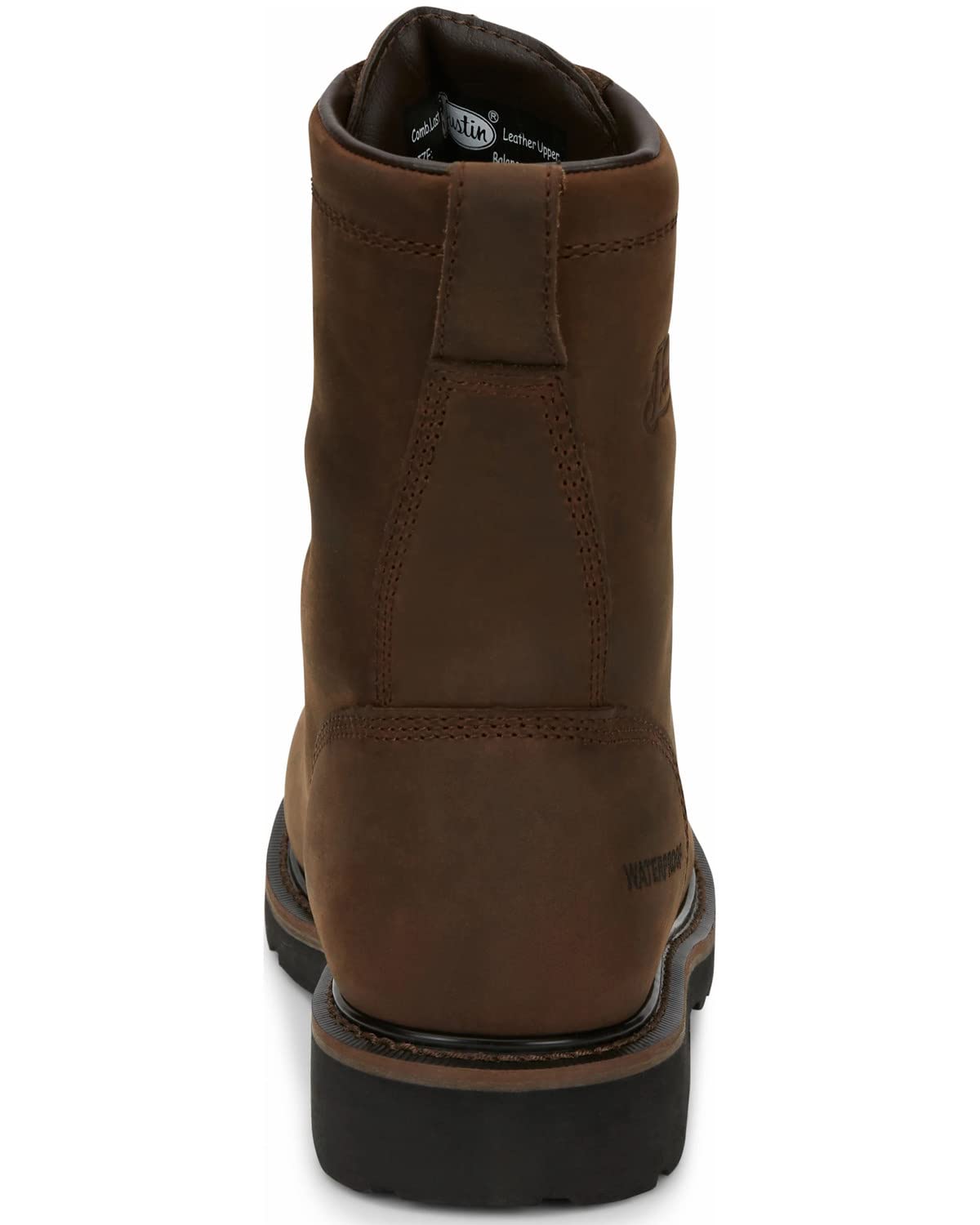 Justin Men's WorkerII Lace-Up Steel Toe Work Boots - Durable Safety Shoes for Construction, Warehouse & Outdoor Work