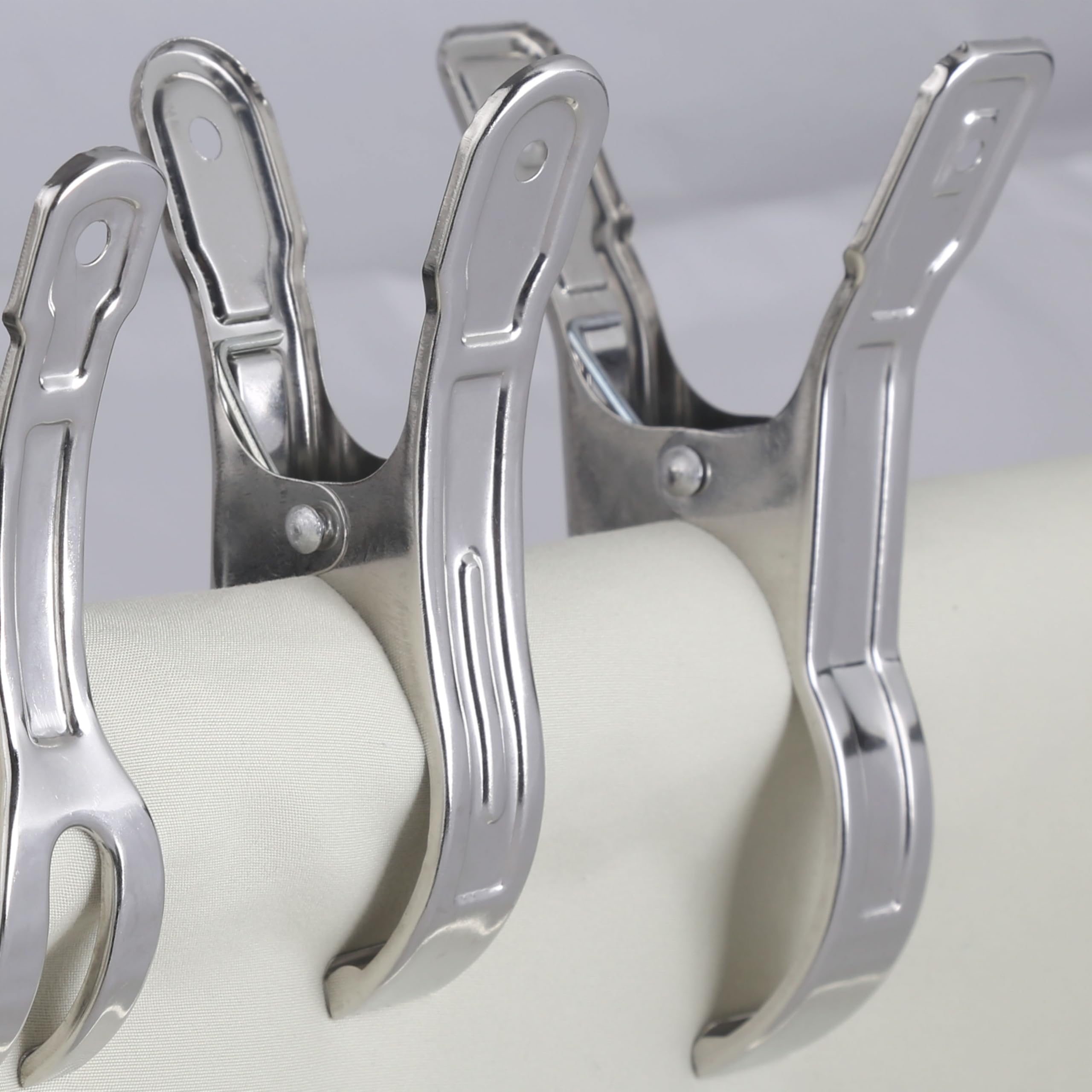 WEBI 12-Pack 5.5 Inch Heavy Duty Pool Cover Clips & Beach Towel Clamps - Secure Chairs, Blankets & Quilts for Poolside, Beach, Cruise & Boat Use
