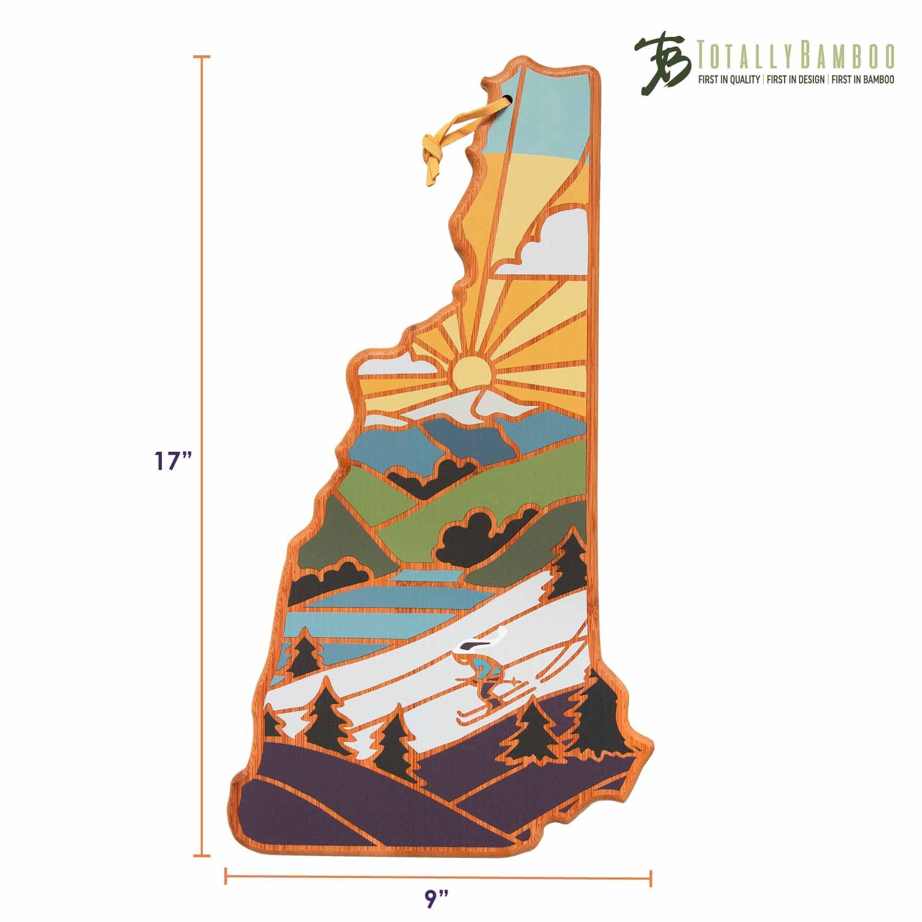 Handcrafted New Hampshire Maple Wood Cutting Board with Summer Stokes Artwork - Perfect for Kitchen Prep, Charcuterie Boards & Home Decor Gifts