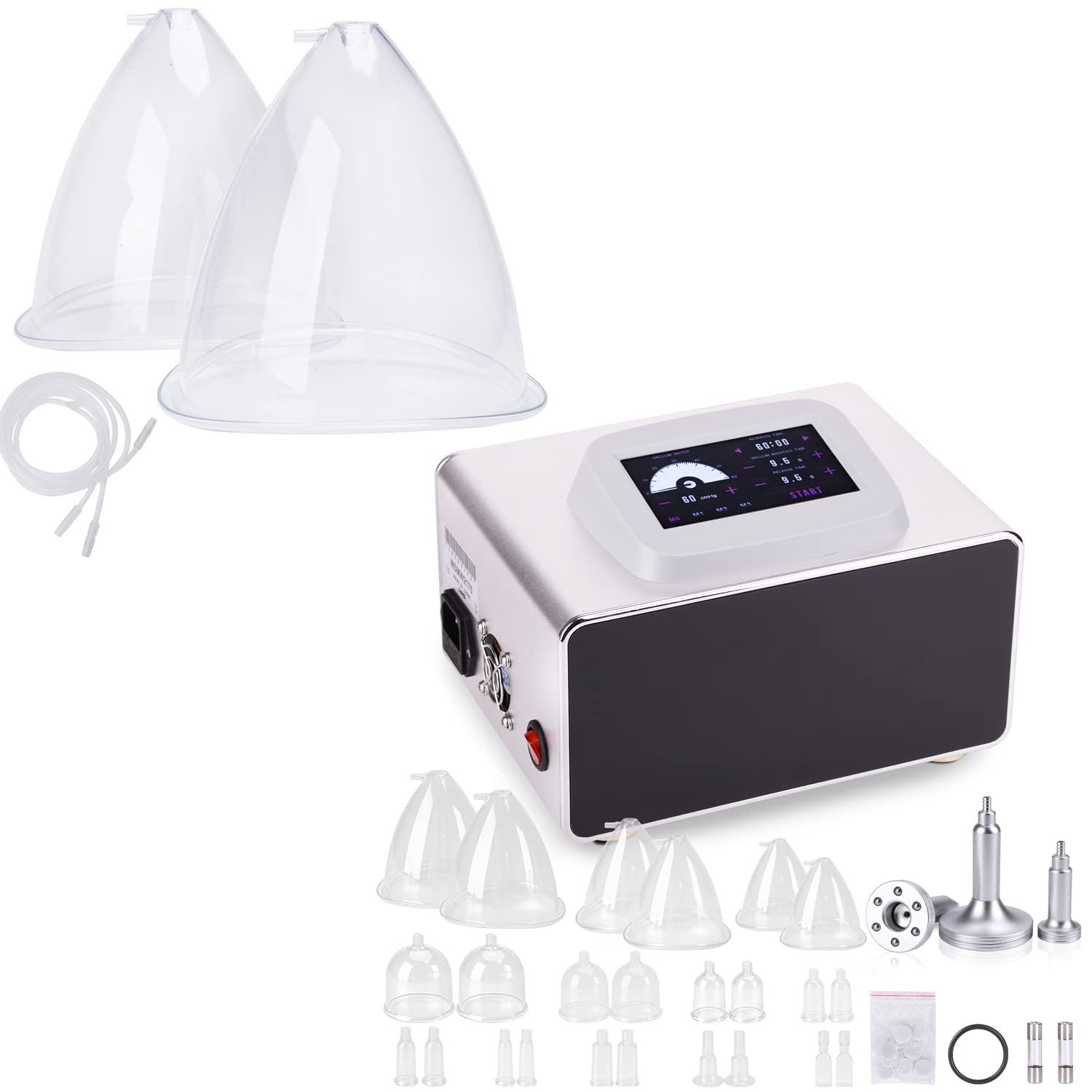 Professional Vacuum Cupping Therapy Machine Set with 1500ML Extra-Large Suction Cups - Pain Relief, Muscle Relaxation, Detox & Blood Circulation - Perfect for Home Spa, Physical Therapy & Wellness Recovery