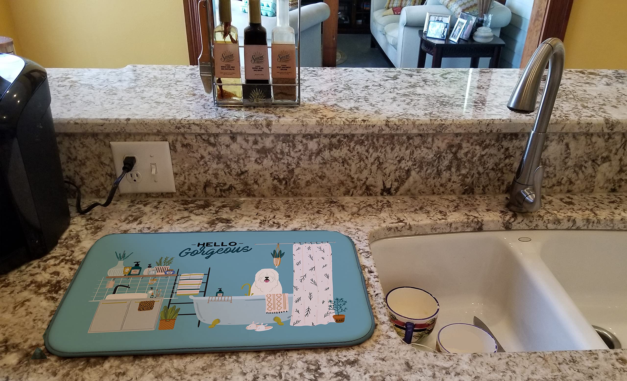 Absorbent Dish Drying Mat for Kitchen Counter - 14