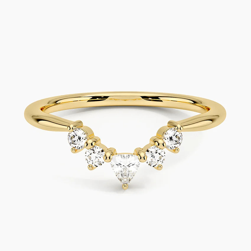 Hadley Contoured Wedding Band Ring - 14K Gold/Platinum Wedding Ring for Women & Men - Elegant Matching Couple Rings for Engagement, Anniversary & Special Occasions