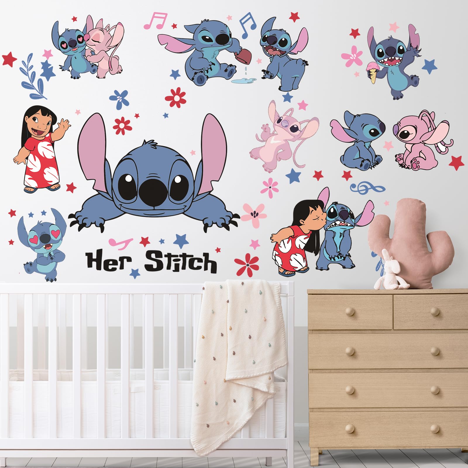 59 PCS Kids Wall Stickers - Cartoon Character PVC Removable Decals for Nursery, Girls Bedroom, Playroom & Living Room - DIY Home Decor for Baby & Children's Rooms | Perfect for Birthday Gifts & Room Makeovers