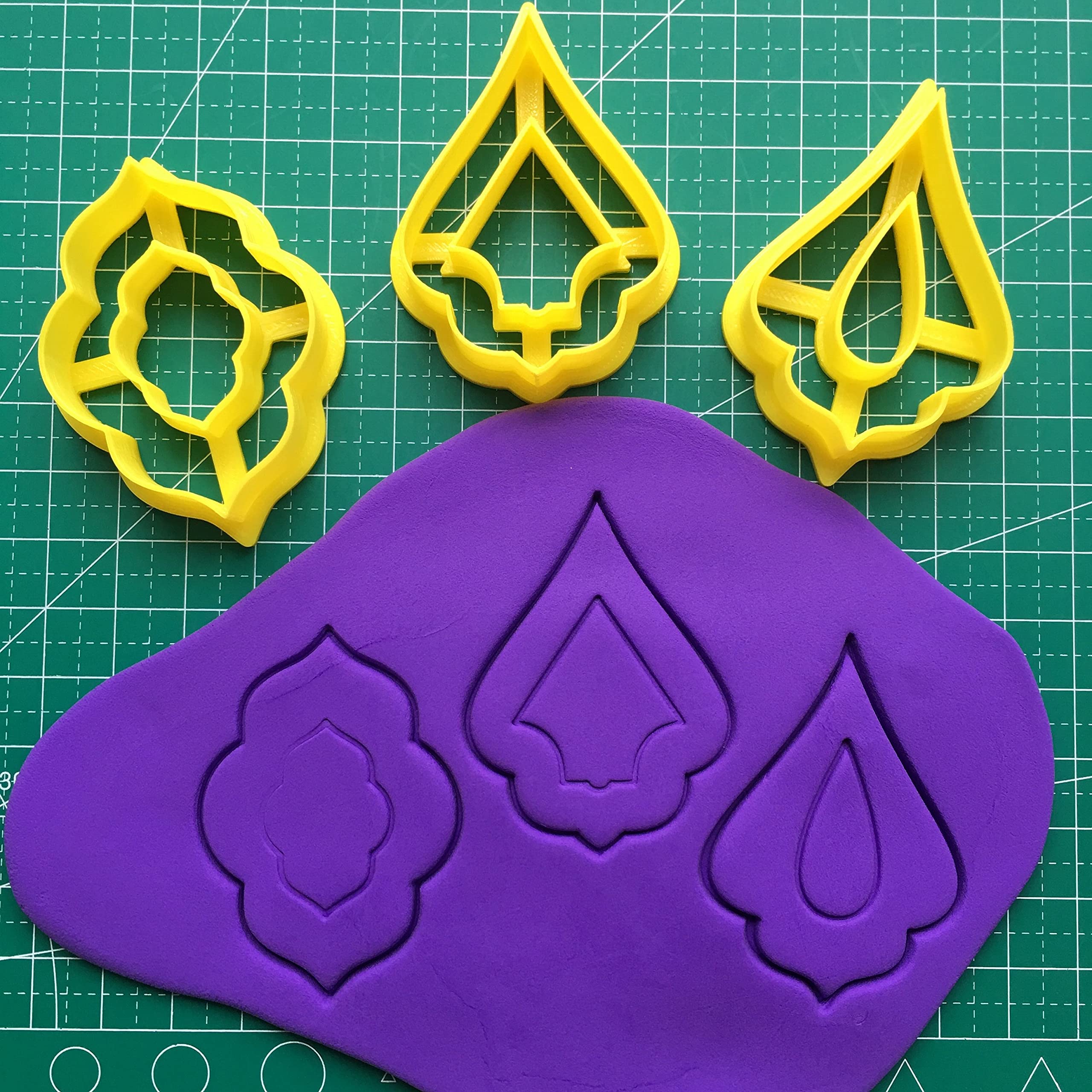 3 Pcs Moroccan Donut Shaped Cutters - Polymer Clay Cutters for Jewelry Making, DIY Crafts, Resin Art & Home Decor - Perfect for Earrings, Pendants & Handmade Gifts