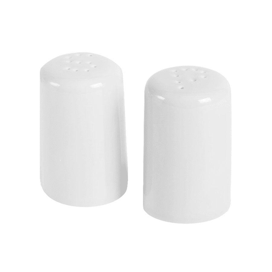 Premium White Salt and Pepper Shakers Set - Elegant Ceramic Seasoning Shakers for Dining Table, Kitchen, and Restaurant Use