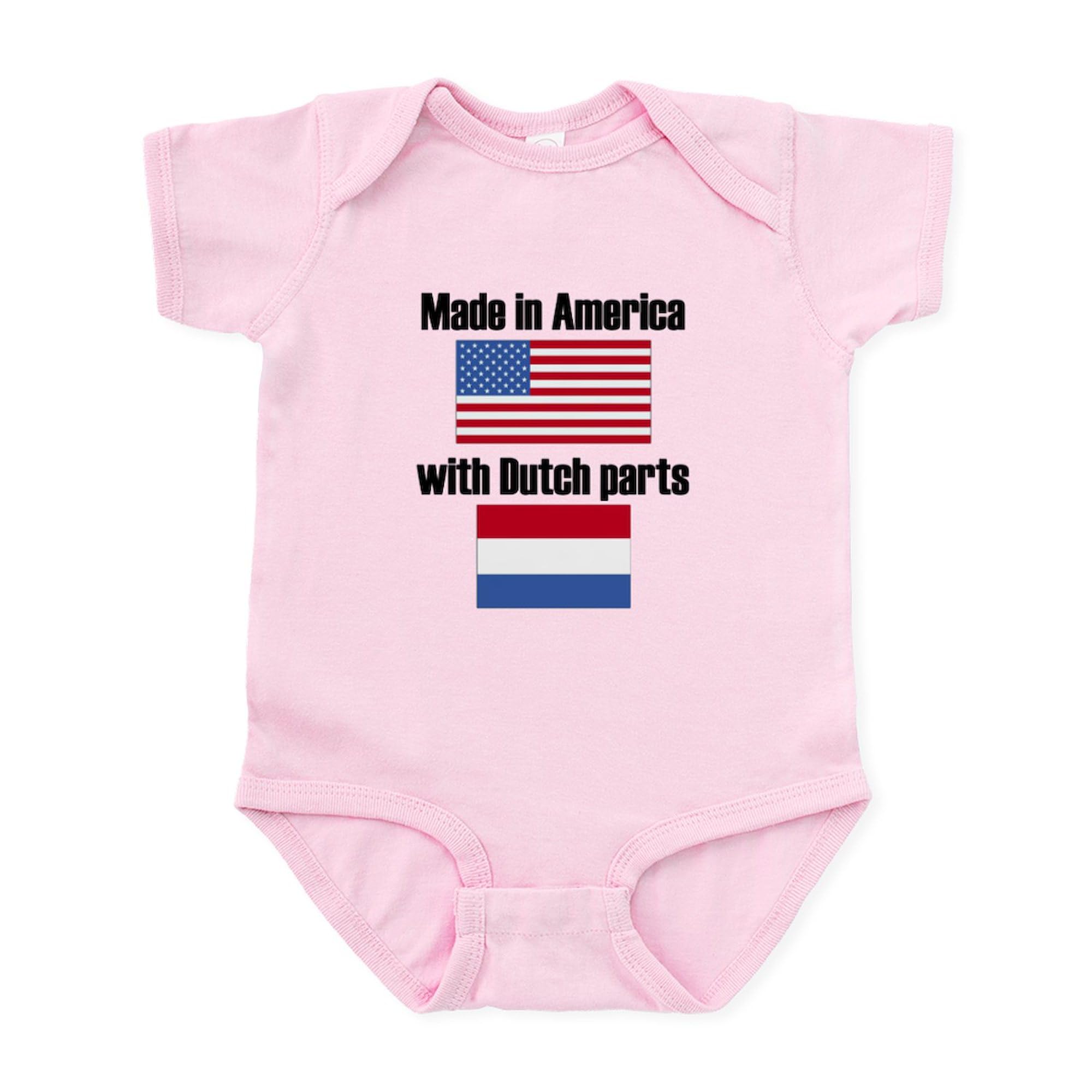 Made in USA Dutch Parts Baby Bodysuit - Cute Infant Romper for Newborns & Toddlers | Perfect for Family Photos, Playtime & Everyday Wear