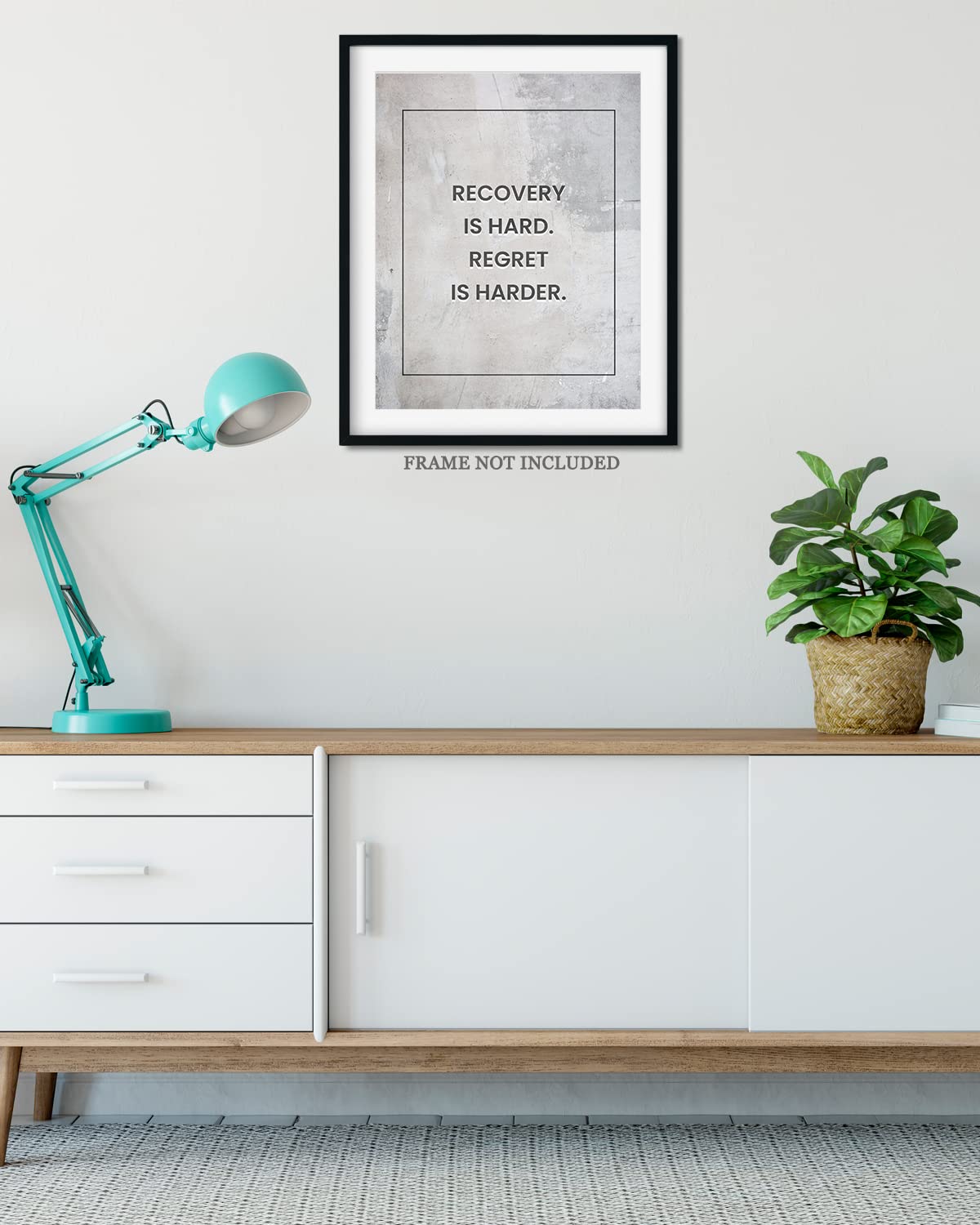 Govivo Sober - Inspirational Recovery Gifts for Men & Women - Sobriety Wall Art Decor - Motivational Addiction & Alcohol Recovery Office Prints - 11x14 Unframed Poster - Perfect for Home, Office & Support Group Spaces