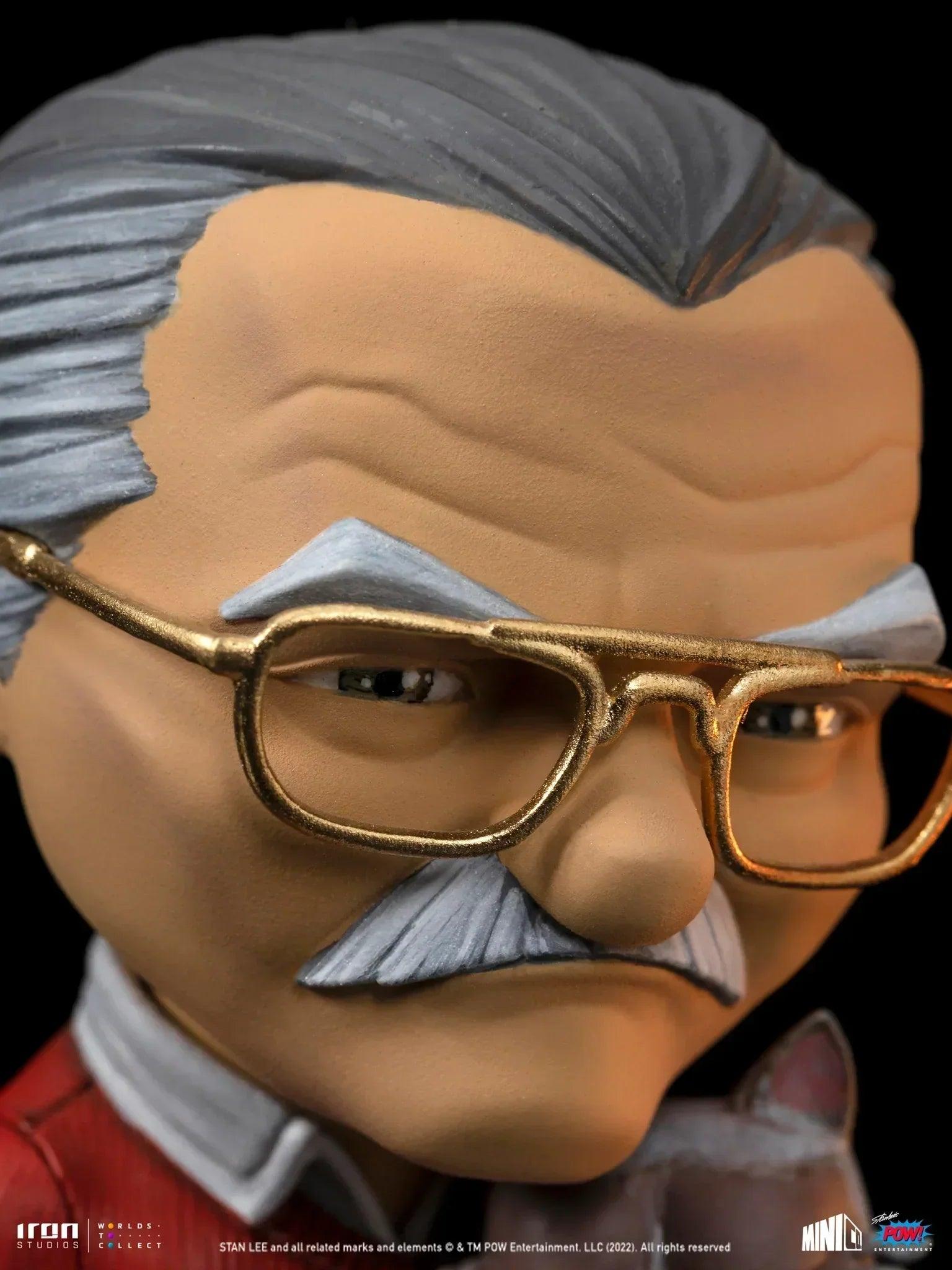 Stan Lee with Grumpy Cat MiniCo Figure by Iron Studios & Pow! Studios - Collectible Marvel Comic Book Character Statue for Display, Gifts & Pop Culture Enthusiasts