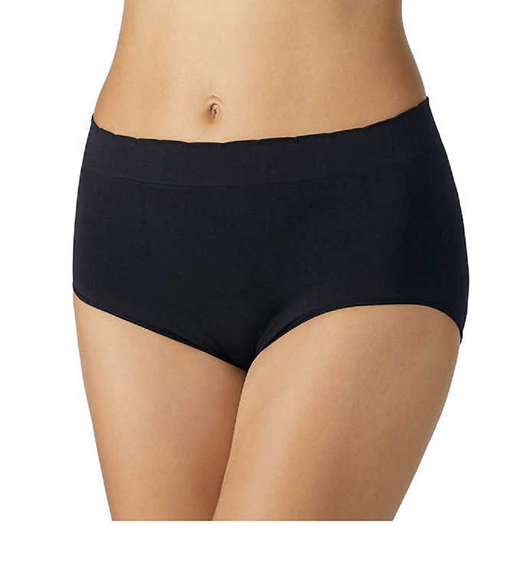 Carole Hochman Women's Silky Soft Seamless Full Coverage Modern Brief Panties 5-Pack - Regular & Plus Size Underwear Multipack for Everyday Comfort and All-Day Wear