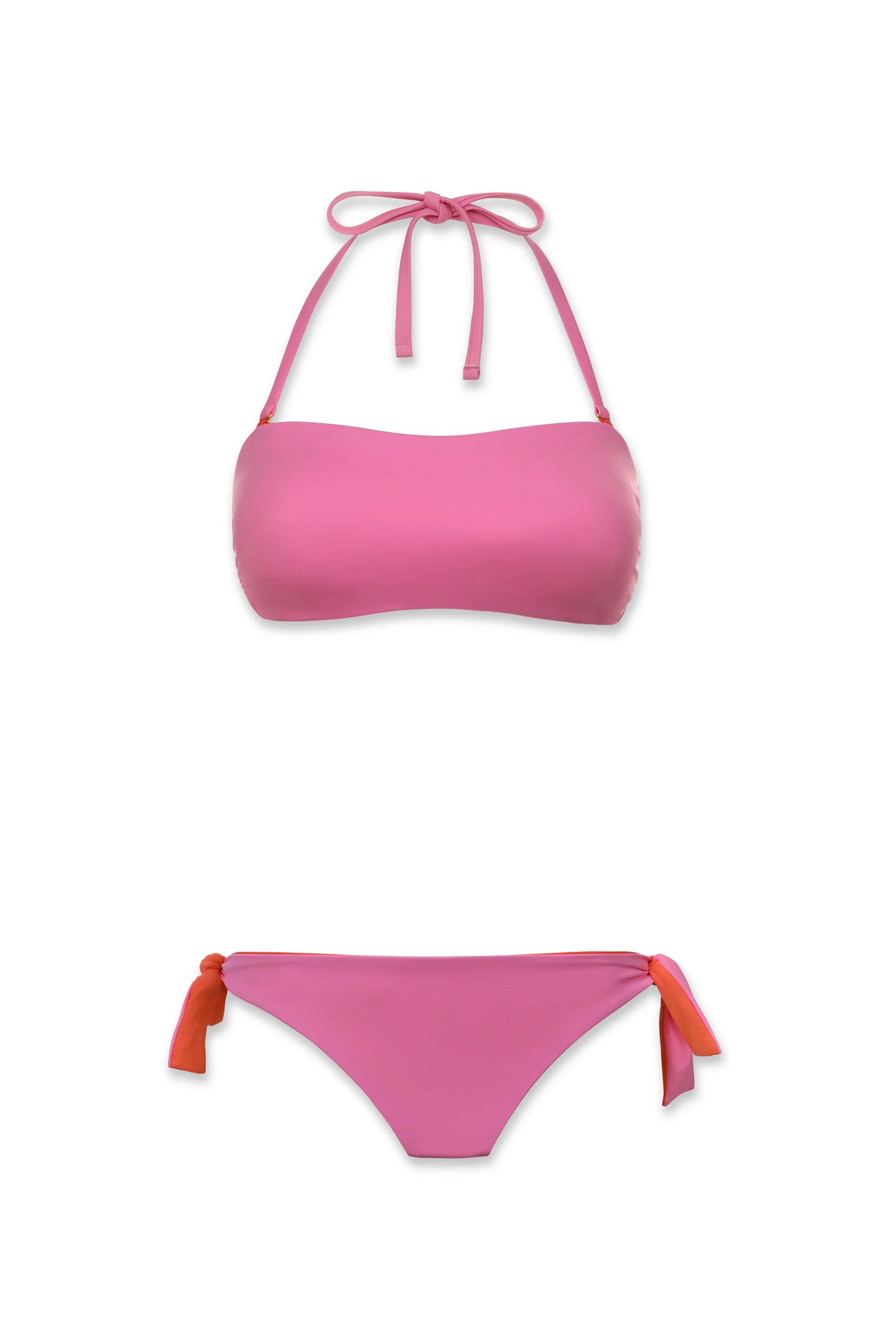 Pink Coral Bandeau Top for Women - Sexy Strapless Crop Top for Summer, Beach, and Party Wear