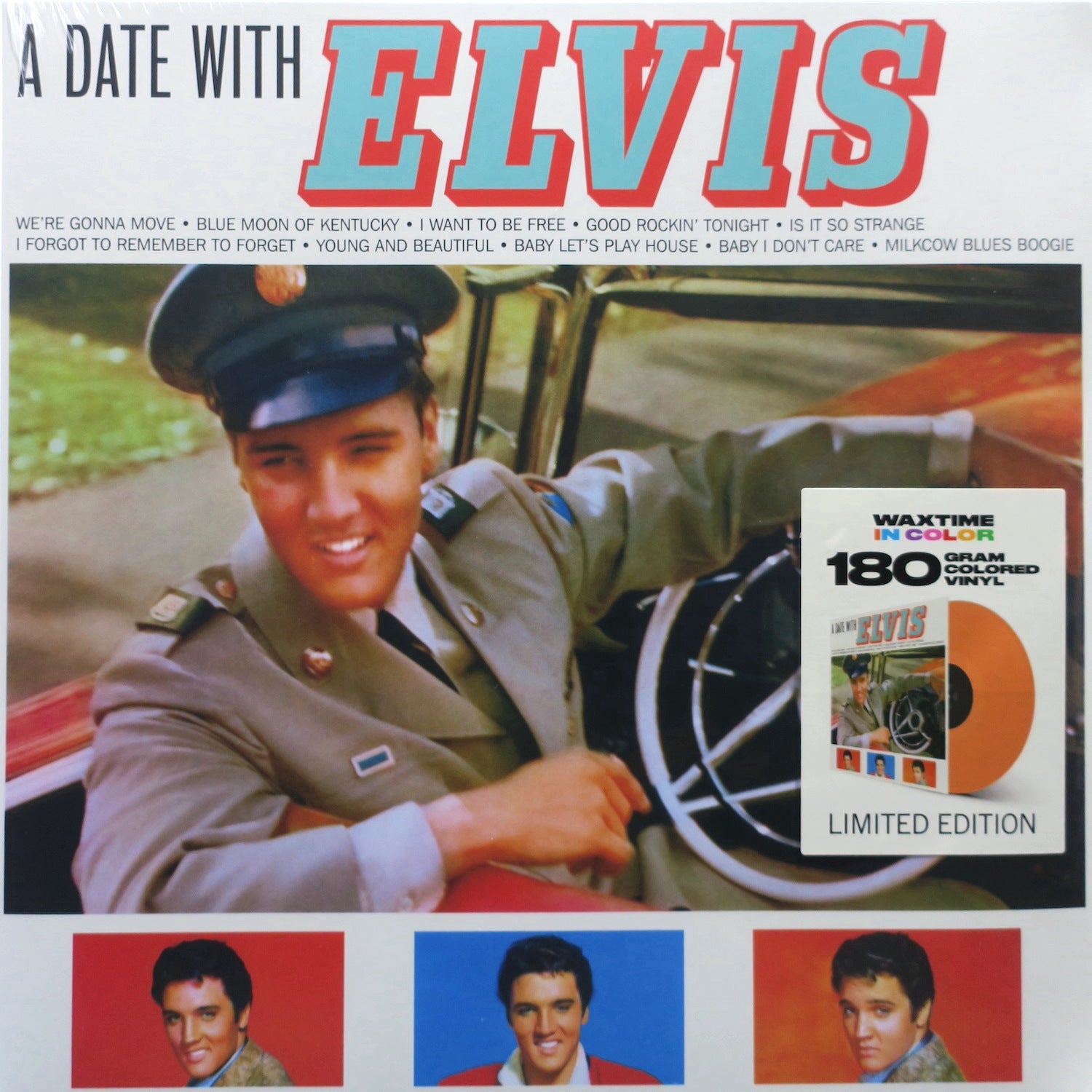 Elvis Presley 'A Date With Elvis' 180g Orange Vinyl LP Record - Limited Edition Collectible for Music Lovers & Vintage Vinyl Enthusiasts - Perfect for Home Listening & Gift Giving