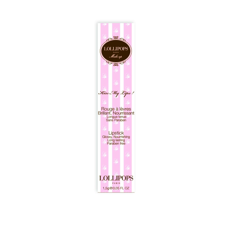 PE11VR20 Raspberry Lipstick - Sweet Milk Shake Flavored Lollipop Makeup - Long Lasting Vegan Lip Color for Parties, Halloween & Cosplay