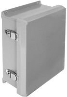 HJ1210HWPL2LG Fiberglass Junction Box Enclosure - Weatherproof & Durable Gray Electrical Housing for Outdoor & Industrial Use