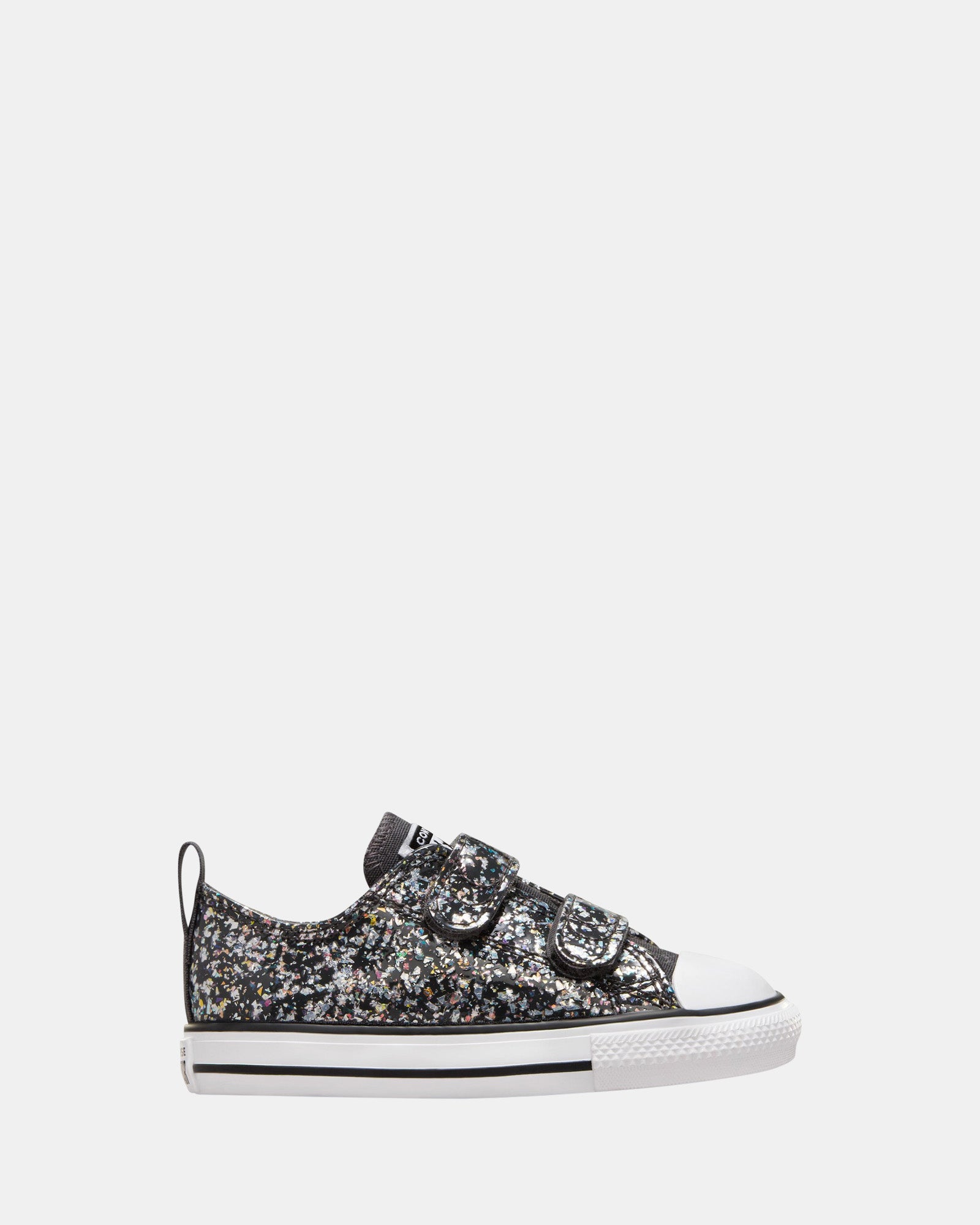 Chuck Taylor All Star 1v Shimmer Infant Sneakers - Dark Matter/White Colorway | Comfortable Baby Shoes for Casual Wear & Special Occasions