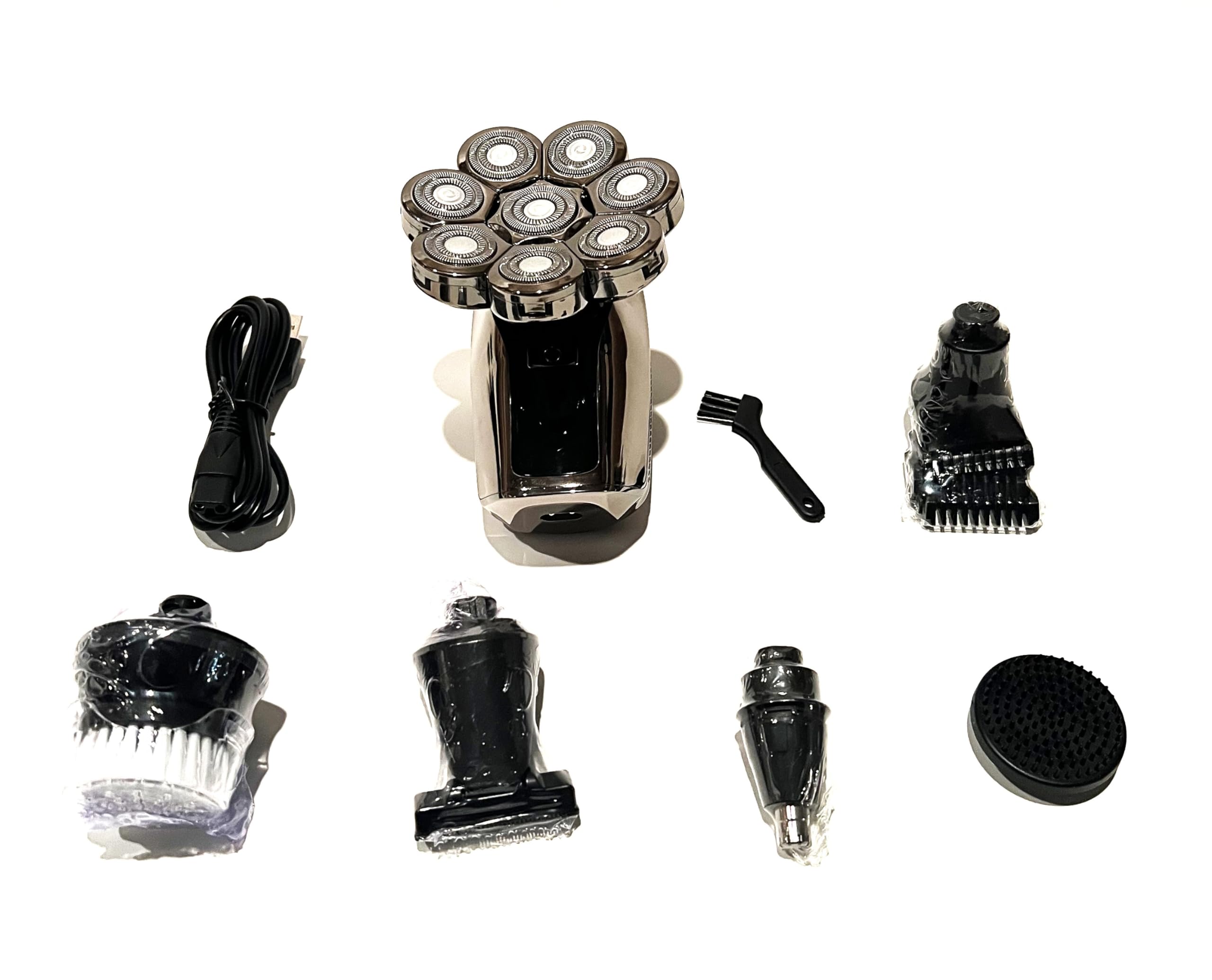 MuSOKI'S 8-Blade Electric Shaver for Men - Cordless Rechargeable Wet/Dry Shaver with LED Display - Perfect for Travel, Gym & Daily Grooming