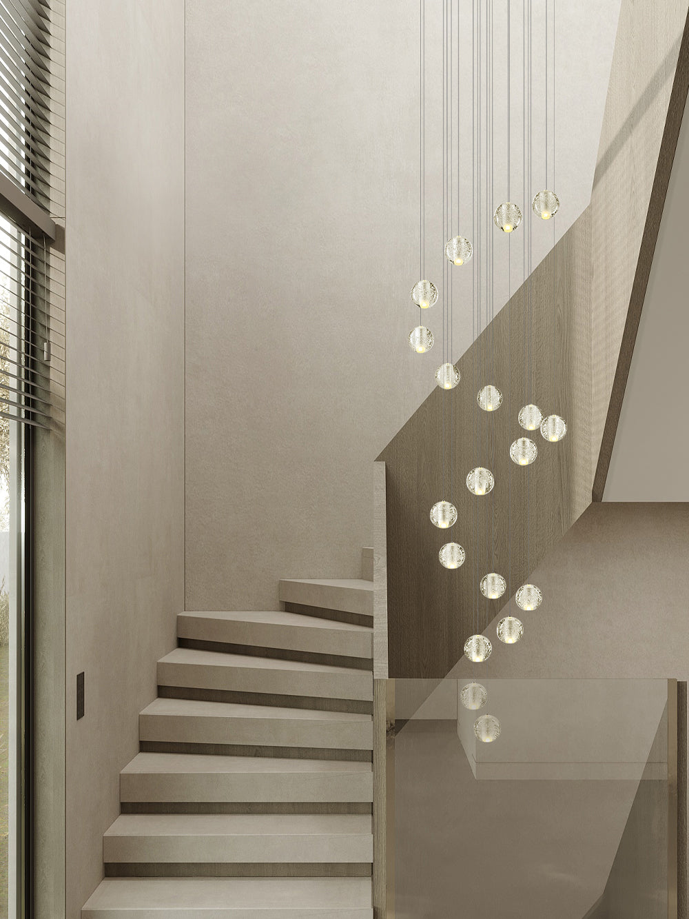 Elegant Ball Crystal Pendant Light - Modern Chandelier for Dining Room, Bedroom & Living Room Decor - Dimmable LED Hanging Light Fixture