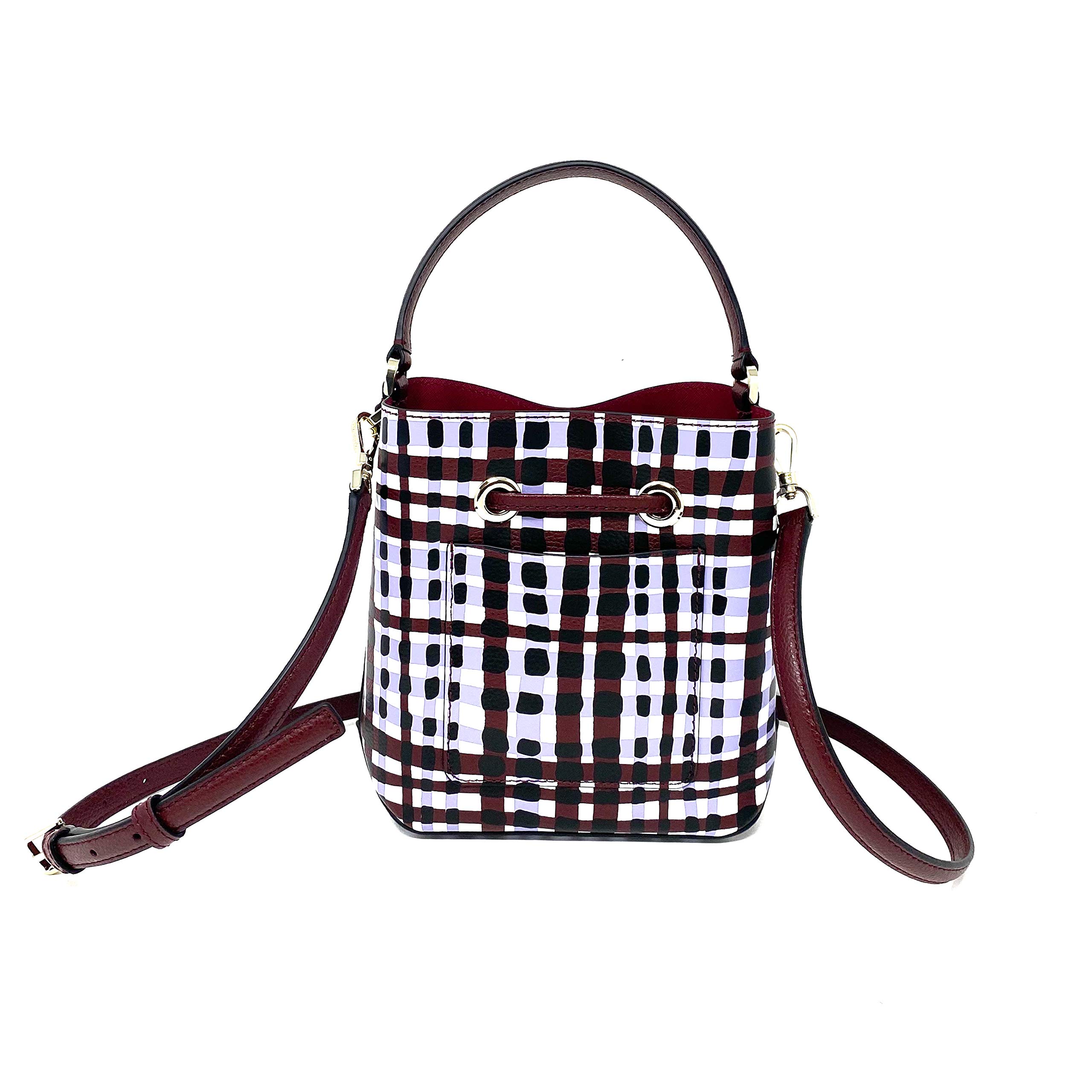 Kate Spade Eva Small Bucket Handbag in City Plaid (974) - Multicolor Crossbody Purse for Women, Perfect for Work, Travel & Everyday Use