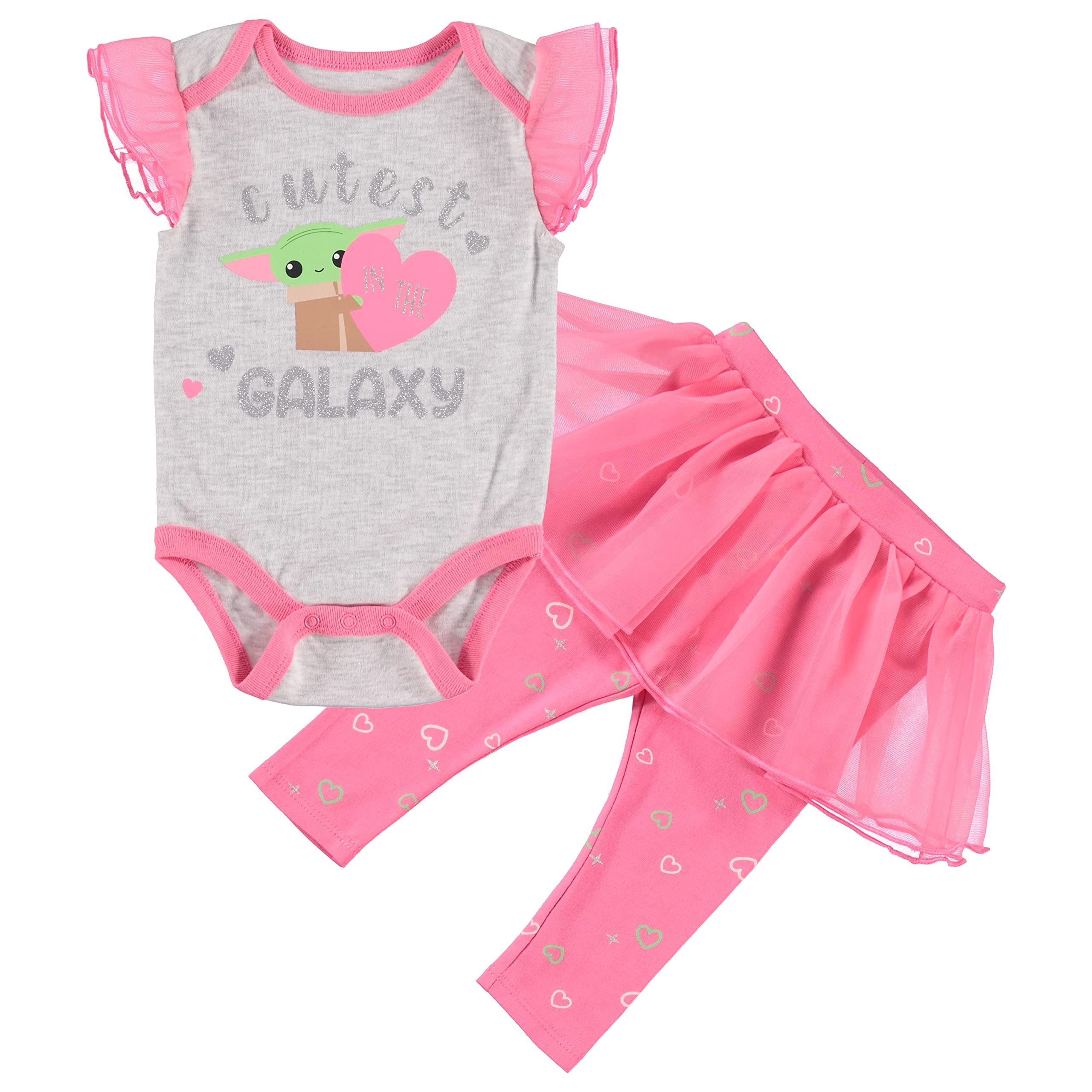 **Star Wars Baby Yoda One-Piece Outfit Set - Cute Baby Girl Clothes for 0-24 Months | Perfect for Cosplay, Halloween & Photo Shoots**