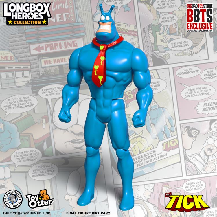 The Tick Longbox Heroes - The Tick in Disguise Action Figure | Collectible Superhero Toy for Fans & Comic Book Lovers | Perfect for Display, Gifts & Cosplay