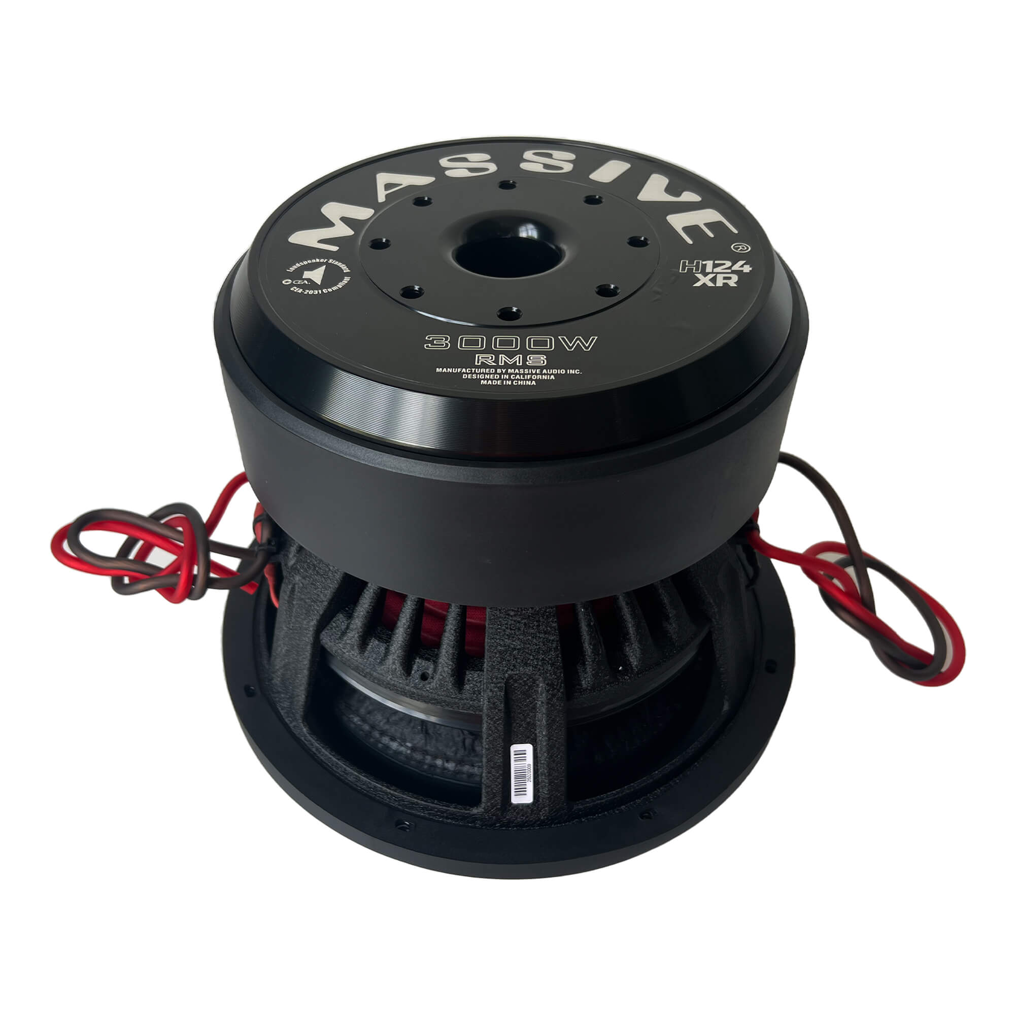 H124XR 12-Inch 3000 Watts RMS Dual 4 Ohm 4 Voice Coil Subwoofer - Powerful Bass for Car Audio & Home Theater Systems