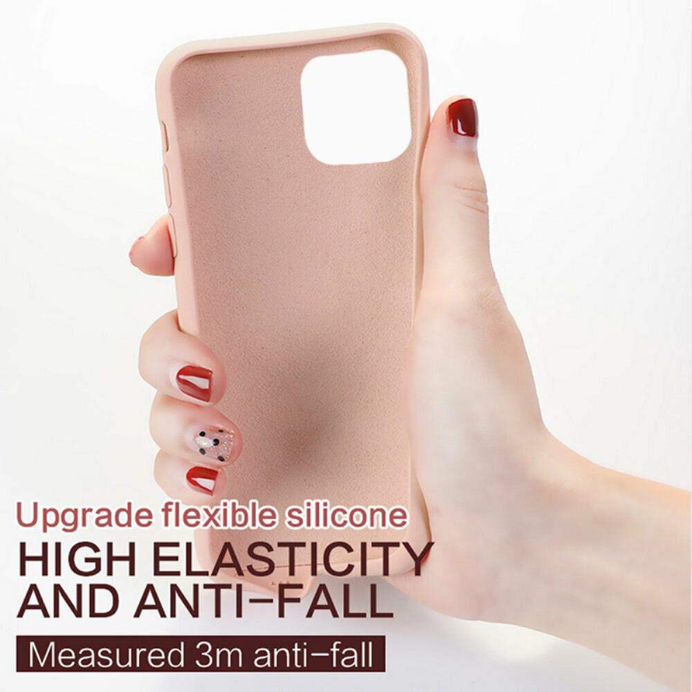 Cute Candy Color Soft Silicone Phone Case for iPhone 12 Pro Max/12 mini/12 Pro/11 Pro Max/SE 2020/7/8 Plus/X/XS Max/XR - Camellia Red Couples Back Cover - Perfect for Daily Use, Travel & Gift Giving