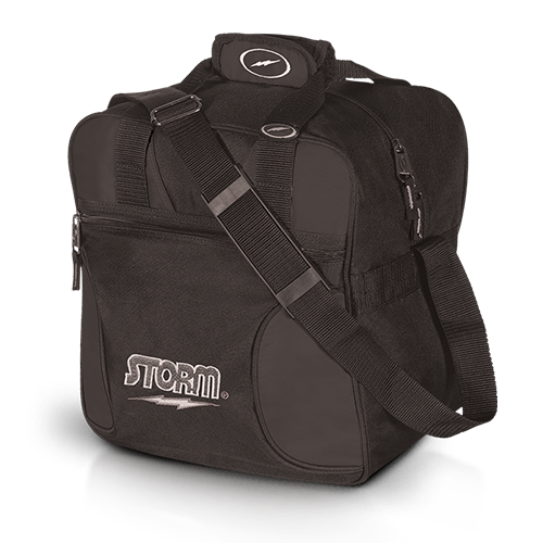Storm Solo 1 Ball Tote Black Bowling Bag - Lightweight & Durable Single Bowling Ball Carrier with Shoulder Strap - Perfect for League Play, Practice & Tournaments