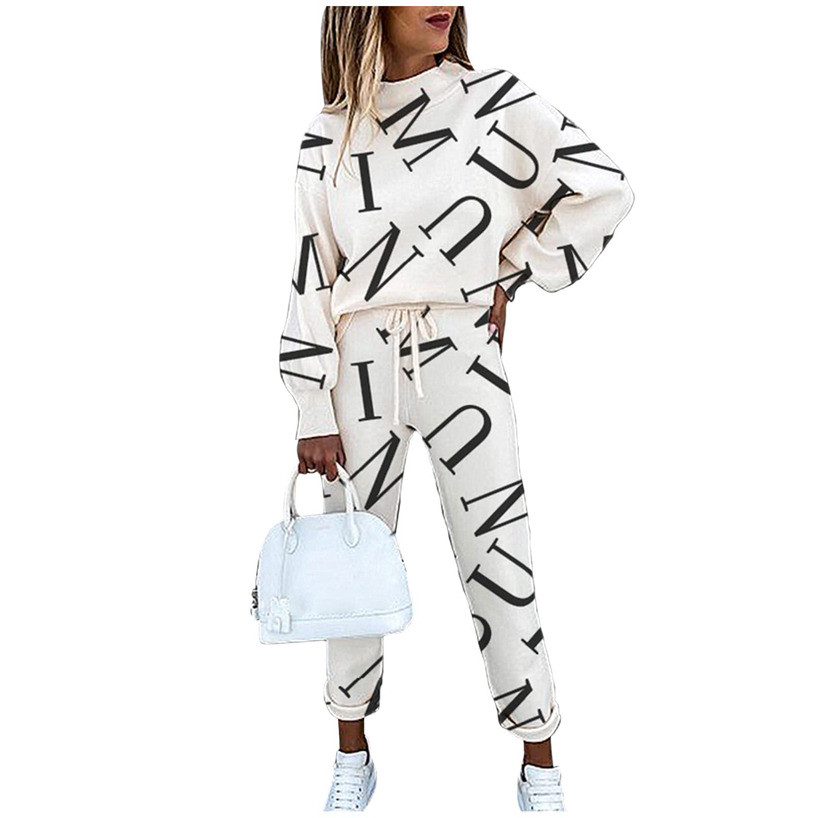 Xiloccer Women's 2-Piece Sweatsuit Set - Christmas Pajamas, Lounge Wear & Jogging Outfit - Cozy Fleece Tracksuit for Women - Perfect for Holiday Gifts, Home Relaxation & Casual Workouts