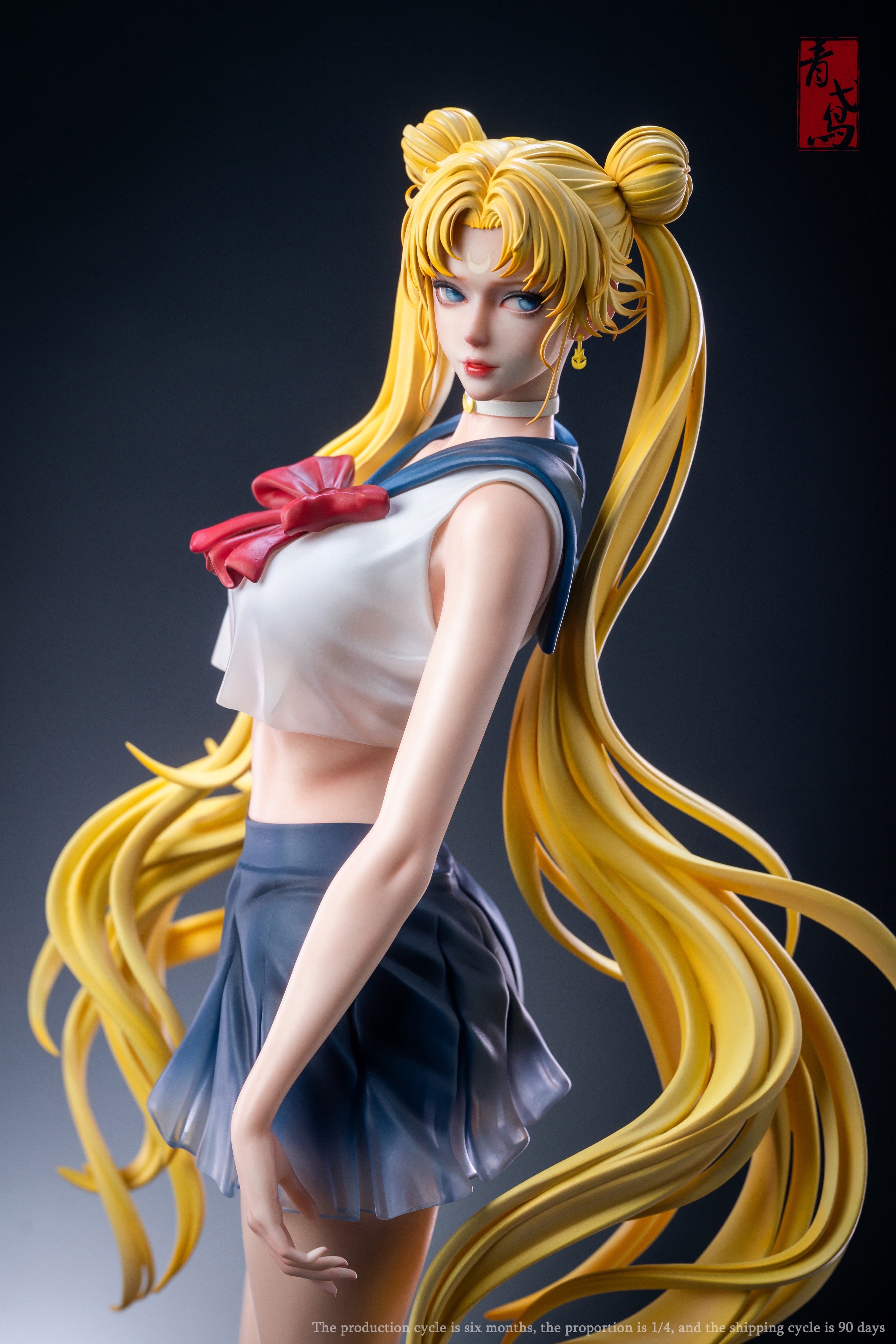 QingYuan Studio Sailor Moon Cosplay Costume - Official Anime Moon Princess Serenity Outfit for Halloween, Comic Con & Cosplay Events