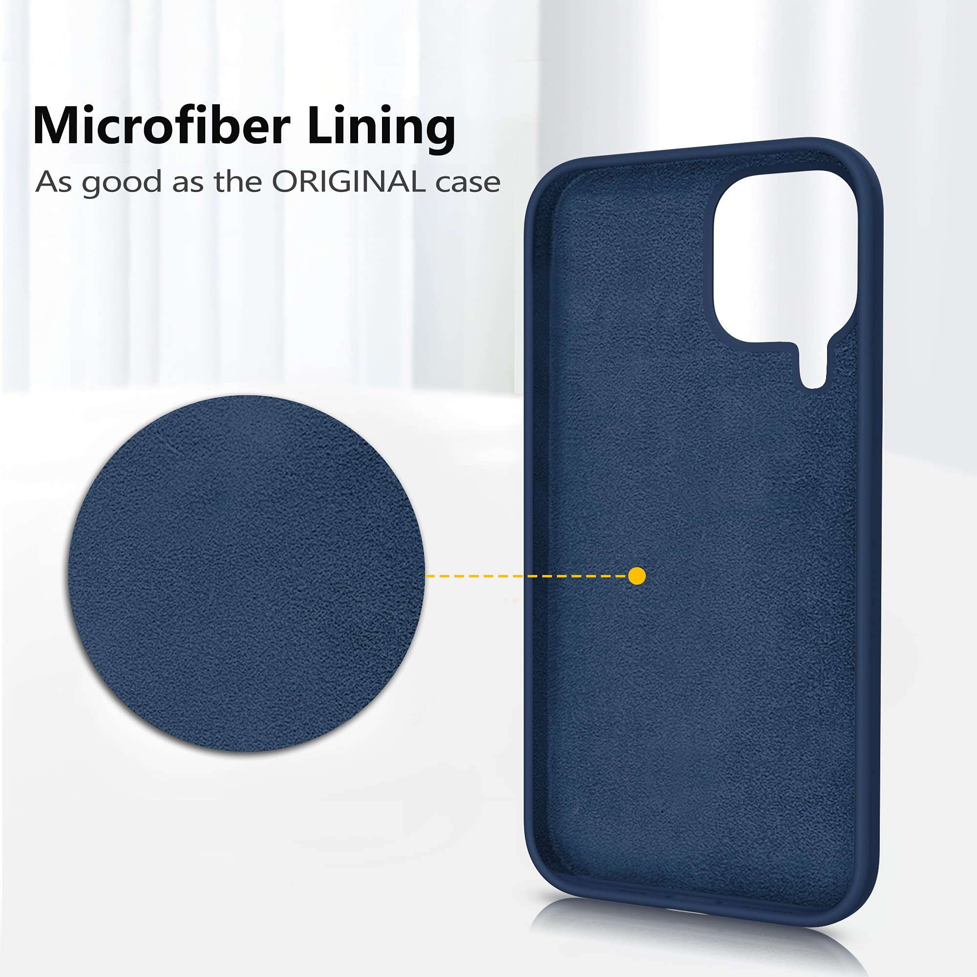 YATWIN Shockproof Silicone Case for Samsung Galaxy A12/M12 - Soft-Touch Full Body Protection, Anti-Slip & Dustproof Phone Cover (Dark Blue) - Perfect for Outdoor Activities, Work & Daily Use