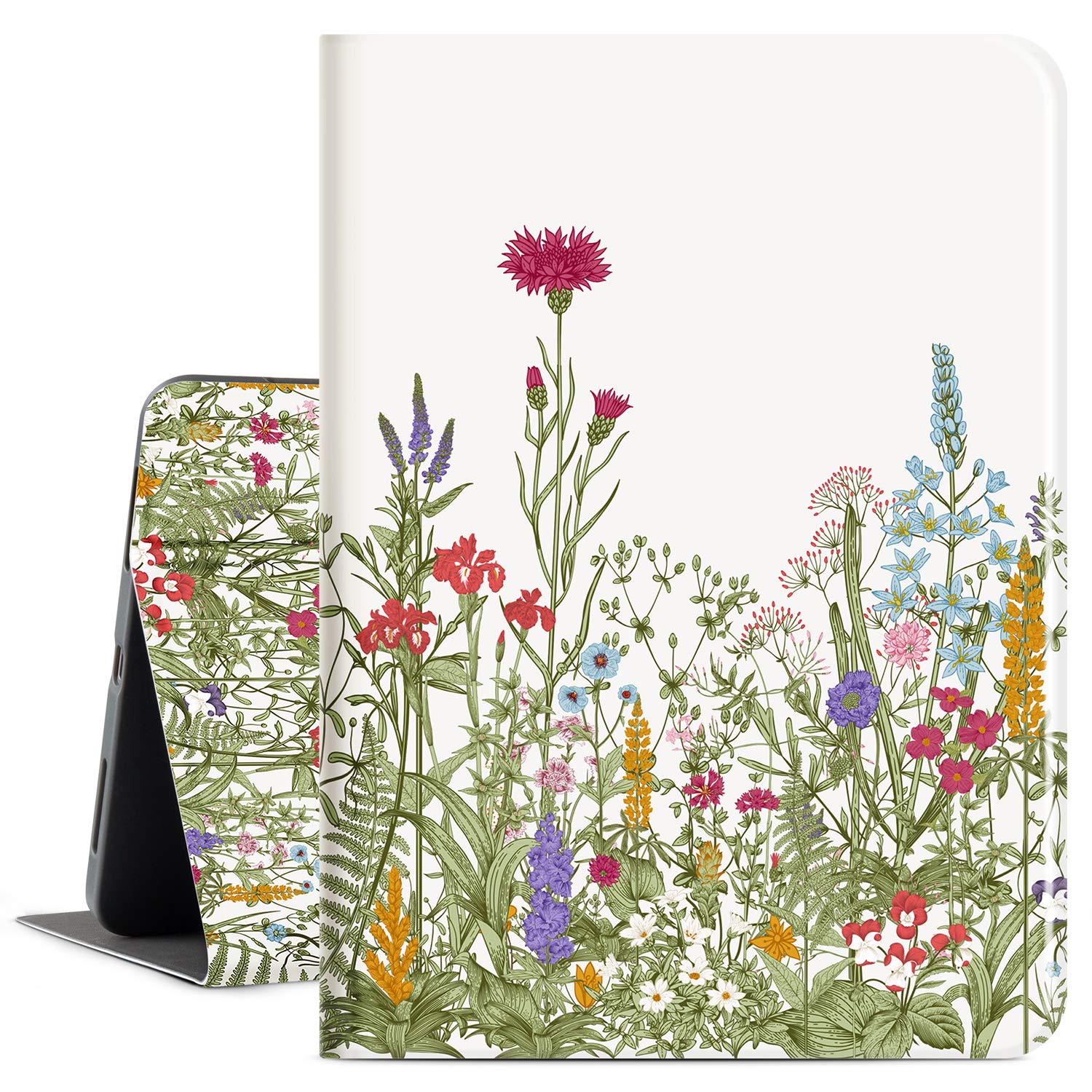 Premium iPad Air 11-inch Case (2025/2024 M3/M2) & iPad Air 10.9-inch Case (5th/4th Gen 2022/2020) - Multi-Angle Stand, Auto Wake/Sleep, Shockproof Protective Cover with Floral Design - Perfect for Women, Students & Office Use