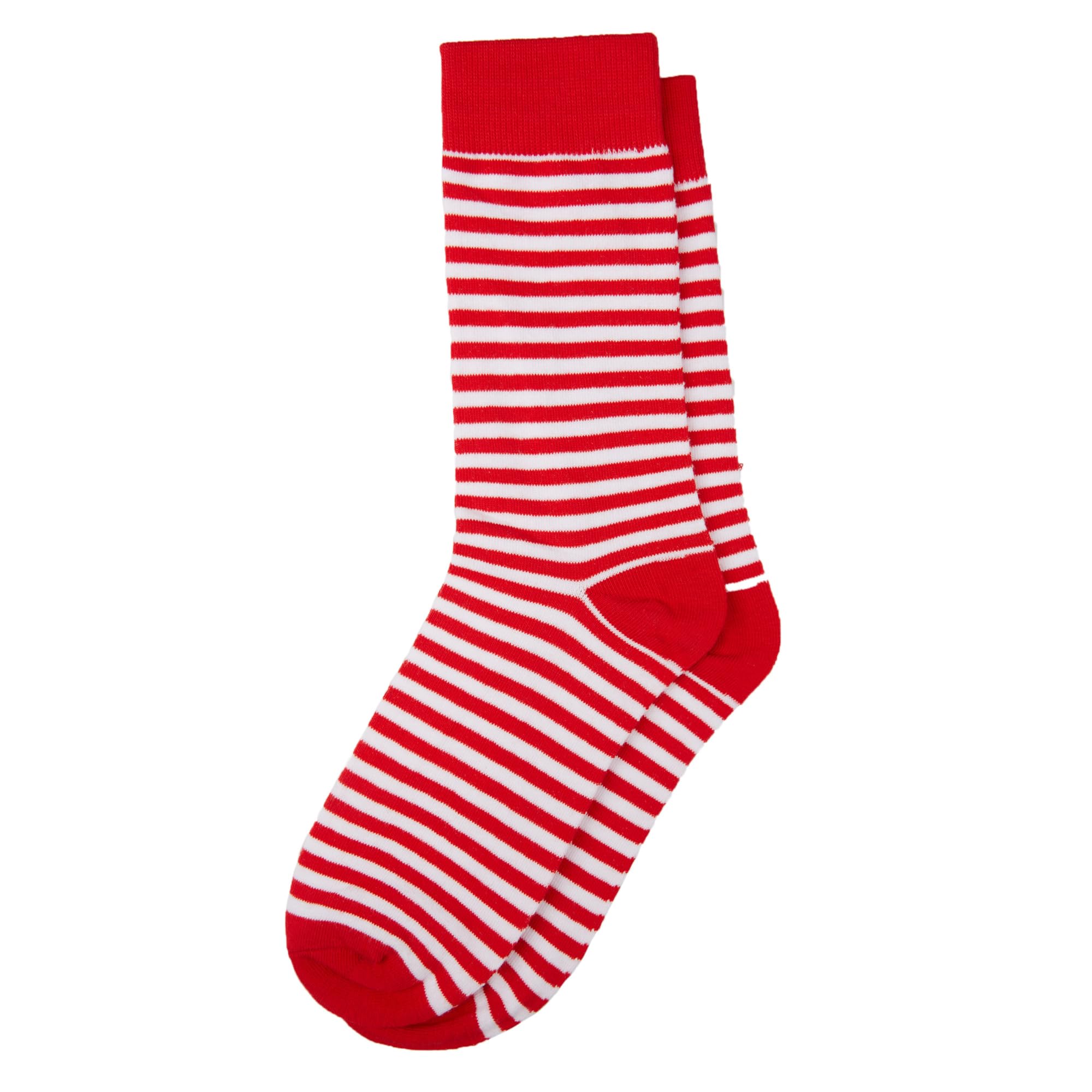 Jacob Alexander Men's Candy Cane Red & White Striped Socks - Christmas Holiday Gift, Casual Wear & Office Fashion Accessories