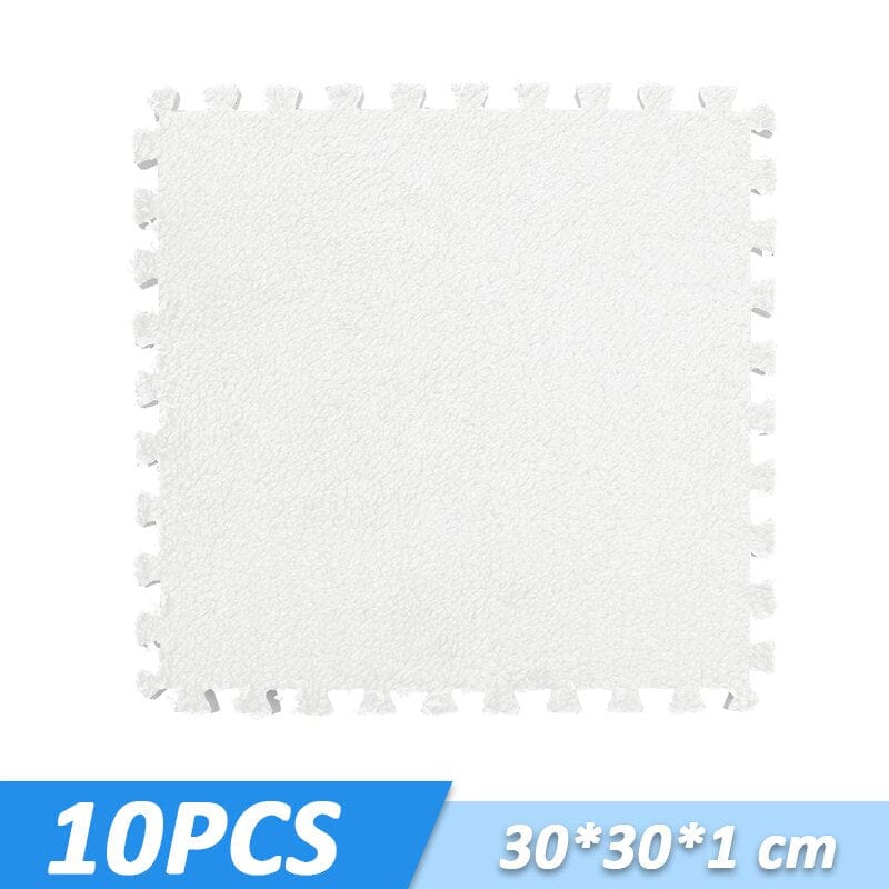 Soft Foam Puzzle Play Mat for Kids - Non-Slip Floor Tiles with Furry Texture | Perfect for Nursery, Playroom & Toddler Safe Crawling Space