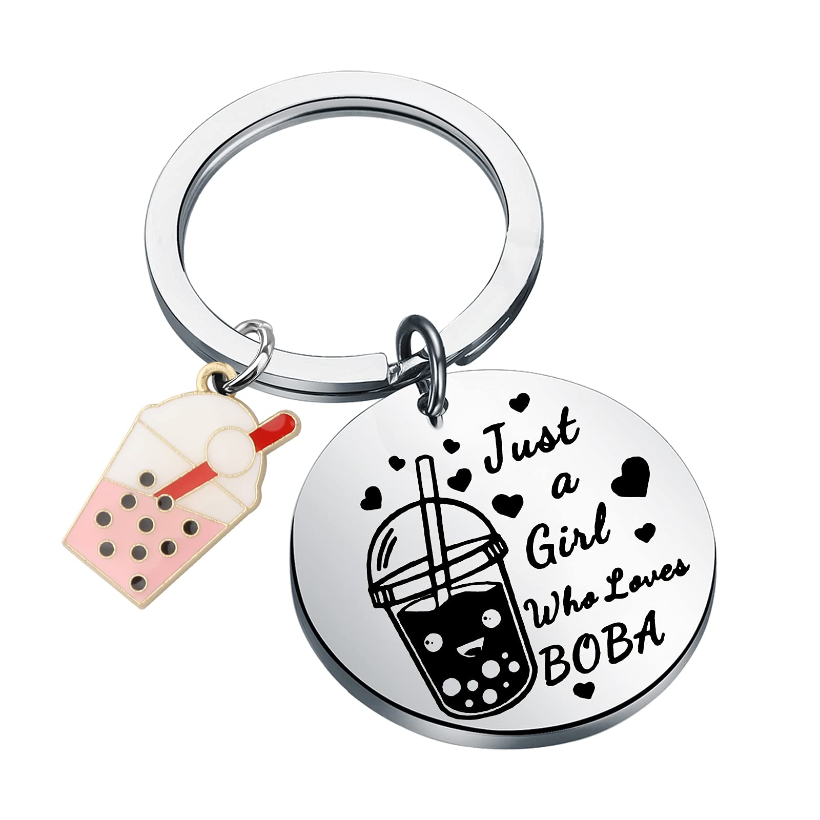 MYOSPARK Bubble Tea Keychain - Cute Milk Tea Jewelry Gift for Bubble Tea Lovers, Girls & Women - Perfect for Keyrings, Bags, Gifts & Bubble Tea Enthusiast Accessories