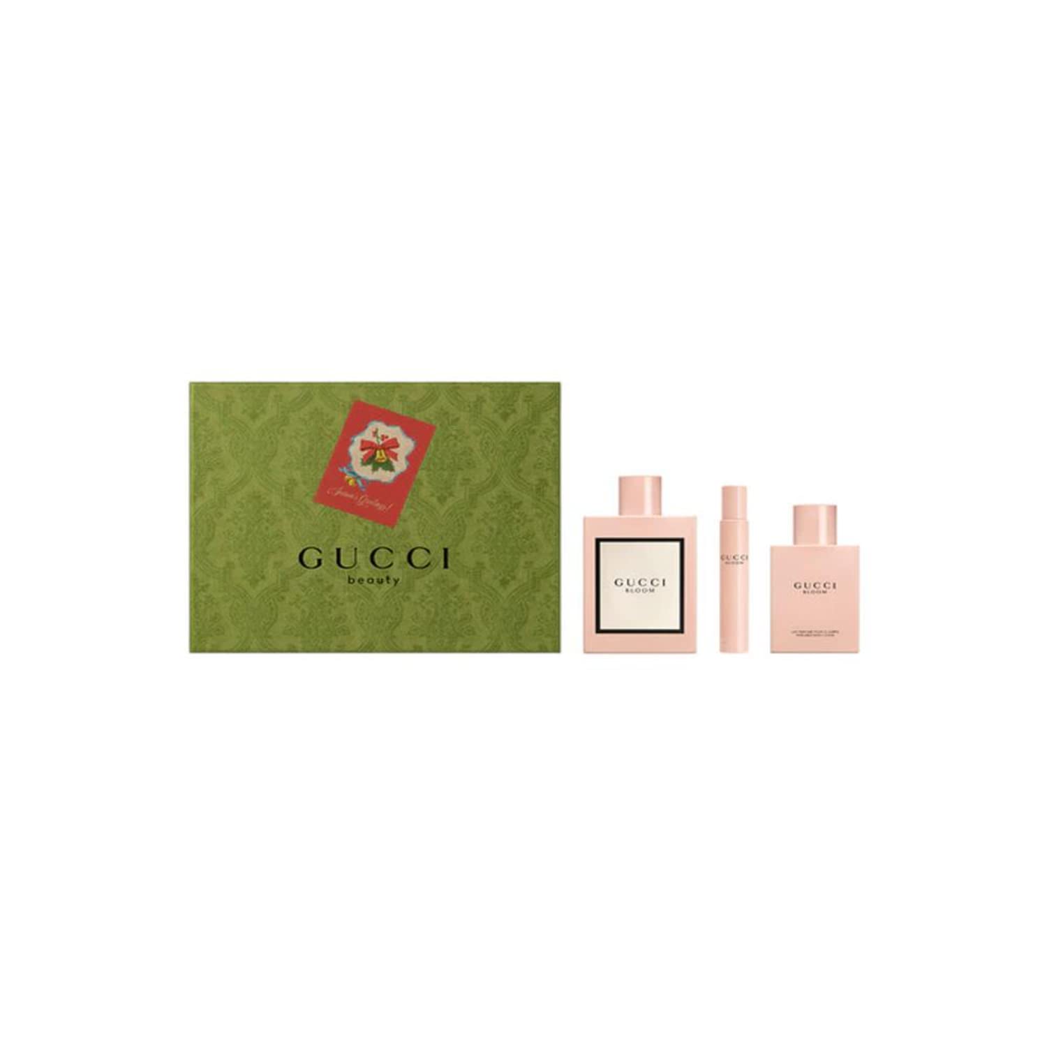 Gucci Bloom Perfume for Women - Floral Eau de Parfum Gift Set with 3 Pieces: EDP Spray, Body Lotion & Rollerball | Perfect for Valentine's Day, Anniversary & Birthday Gifts