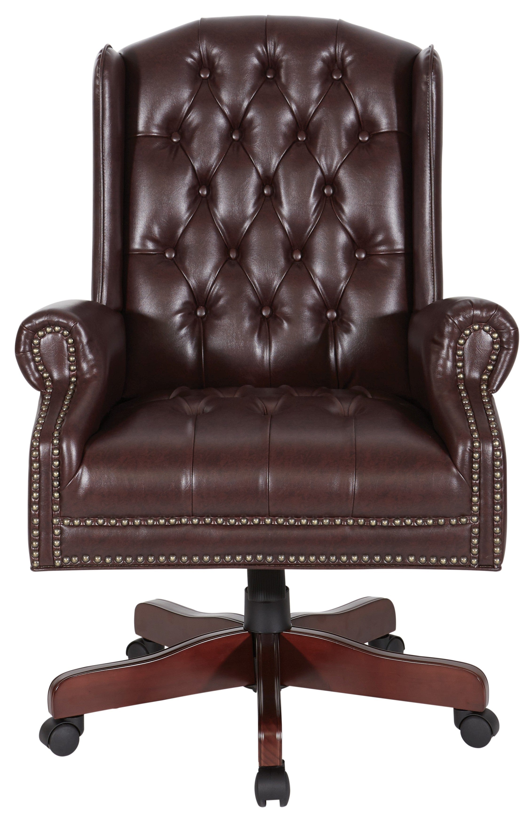 Work Smart Traditional Wingback Judges Chair [TEX220] - Premium Office Chair for Home & Courtroom Use