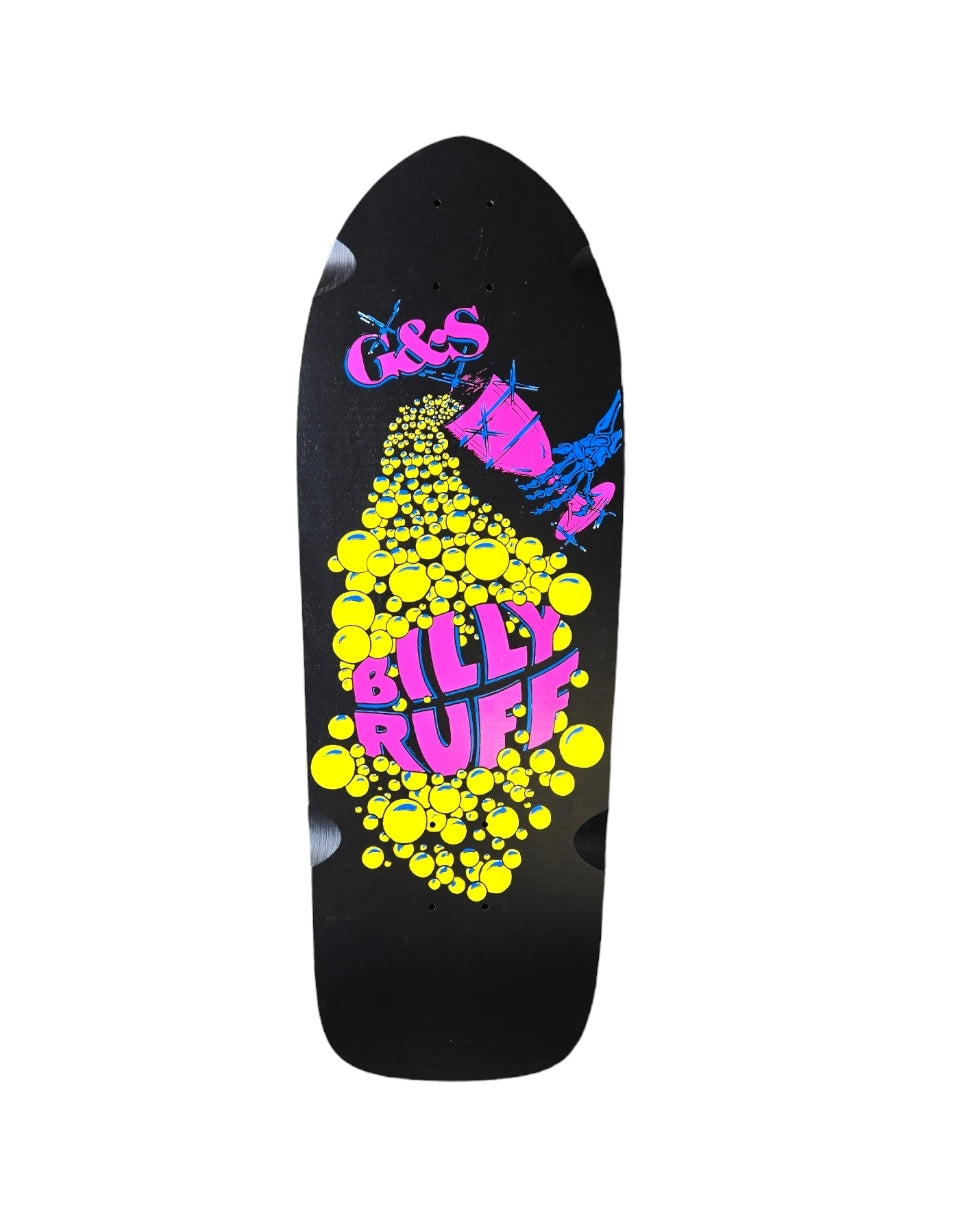 G&S Billy Ruff Chalice Reissue Skateboard Deck - Black | Classic Cruiser & Street Skateboard for Urban Riding & Tricks