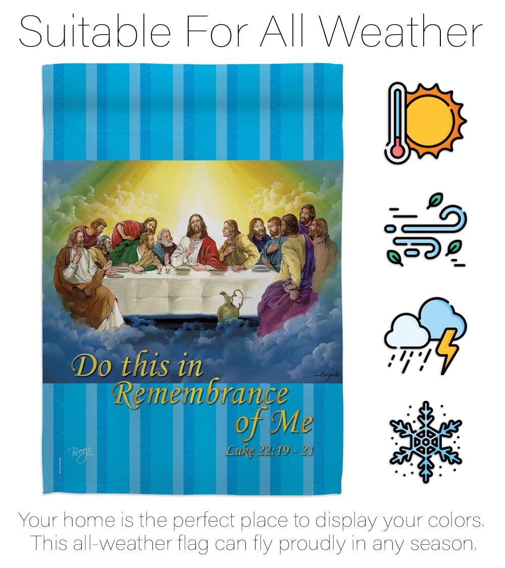 Last Supper Religious House Flag Set 28x40