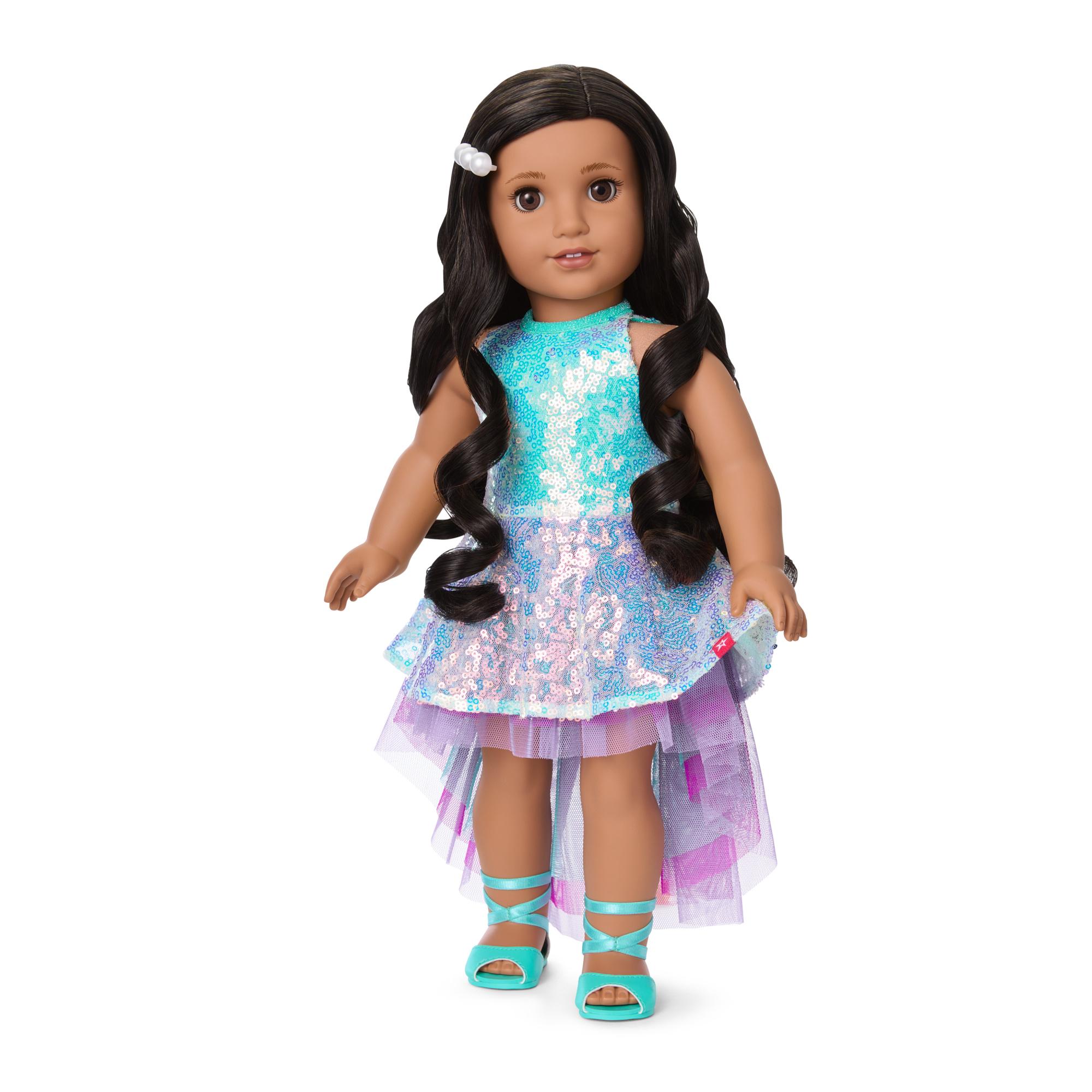 Glam Shimmering Ocean Outfit for 18 Inch Dolls - Perfect for Dress Up, Photo Shoots & Collectible Display