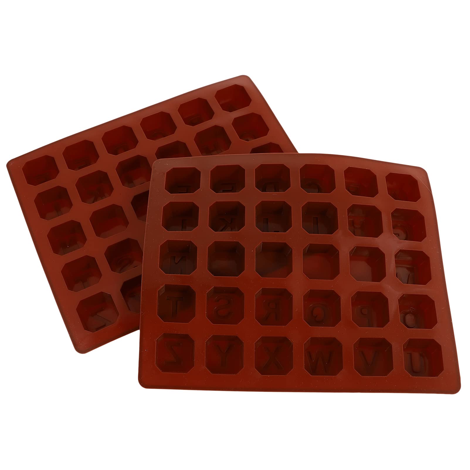 2-Piece Silicone Chocolate & Ice Cube Mold Set - DIY Candy, Baking, and Ice Making Tray for Kitchen - Perfect for Cocktails, Desserts, and Party Treats